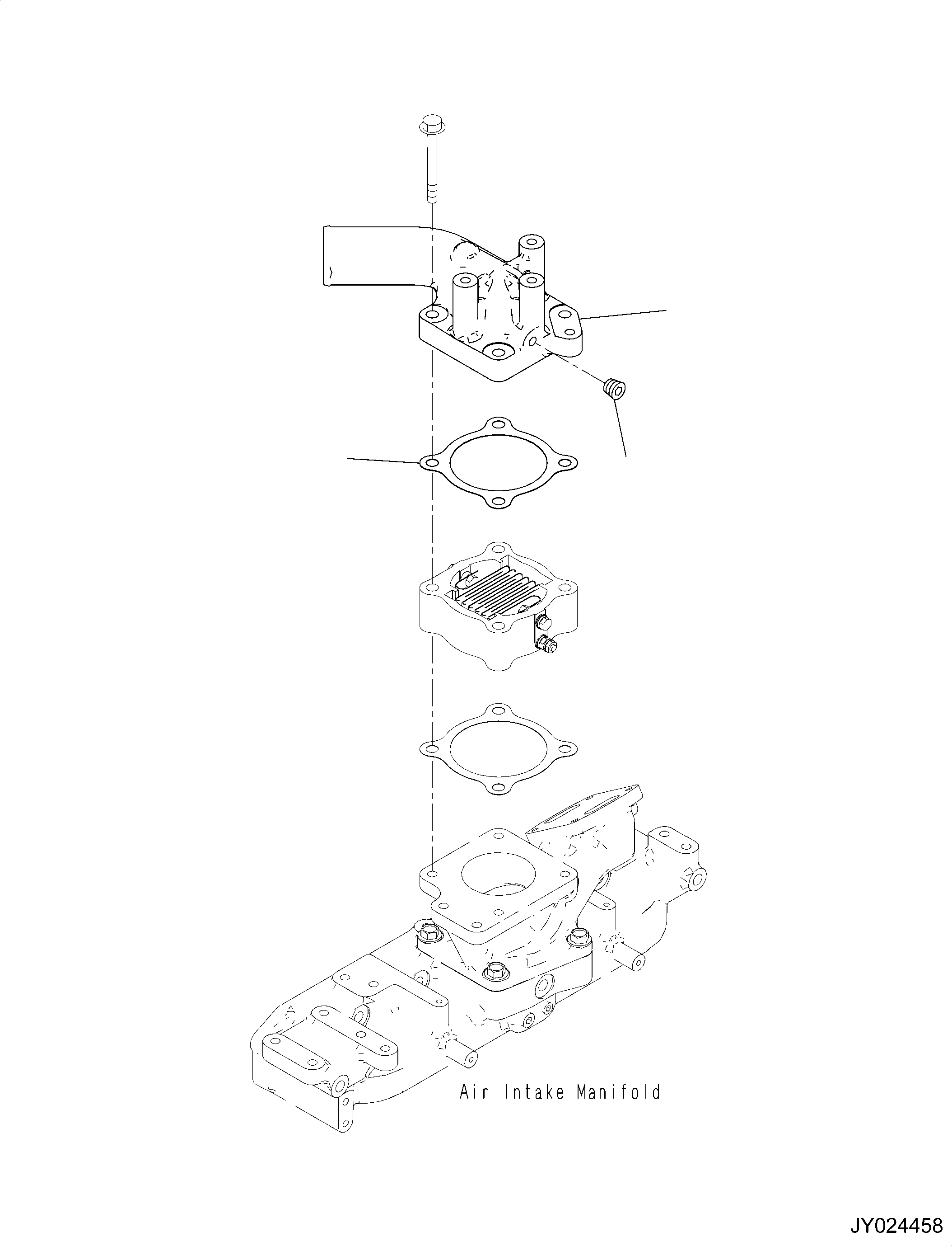Komatsu parts book diagram for SAA4D95LE-6CH S/N 705134-UP (For WA80M-7): AIR INTAKE CONNECTOR