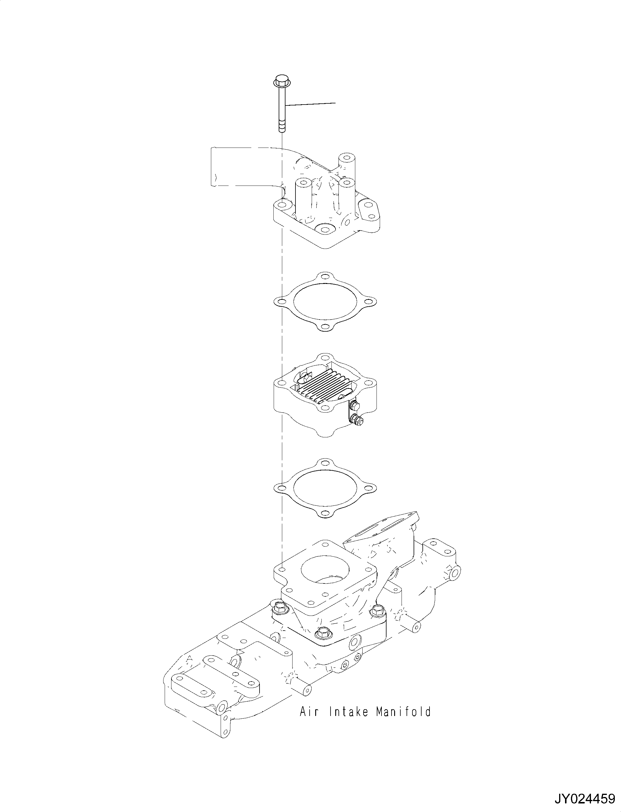 Komatsu parts book diagram for SAA4D95LE-6CH S/N 705134-UP (For WA80M-7): AIR INTAKE CONNECTOR MOUNTING