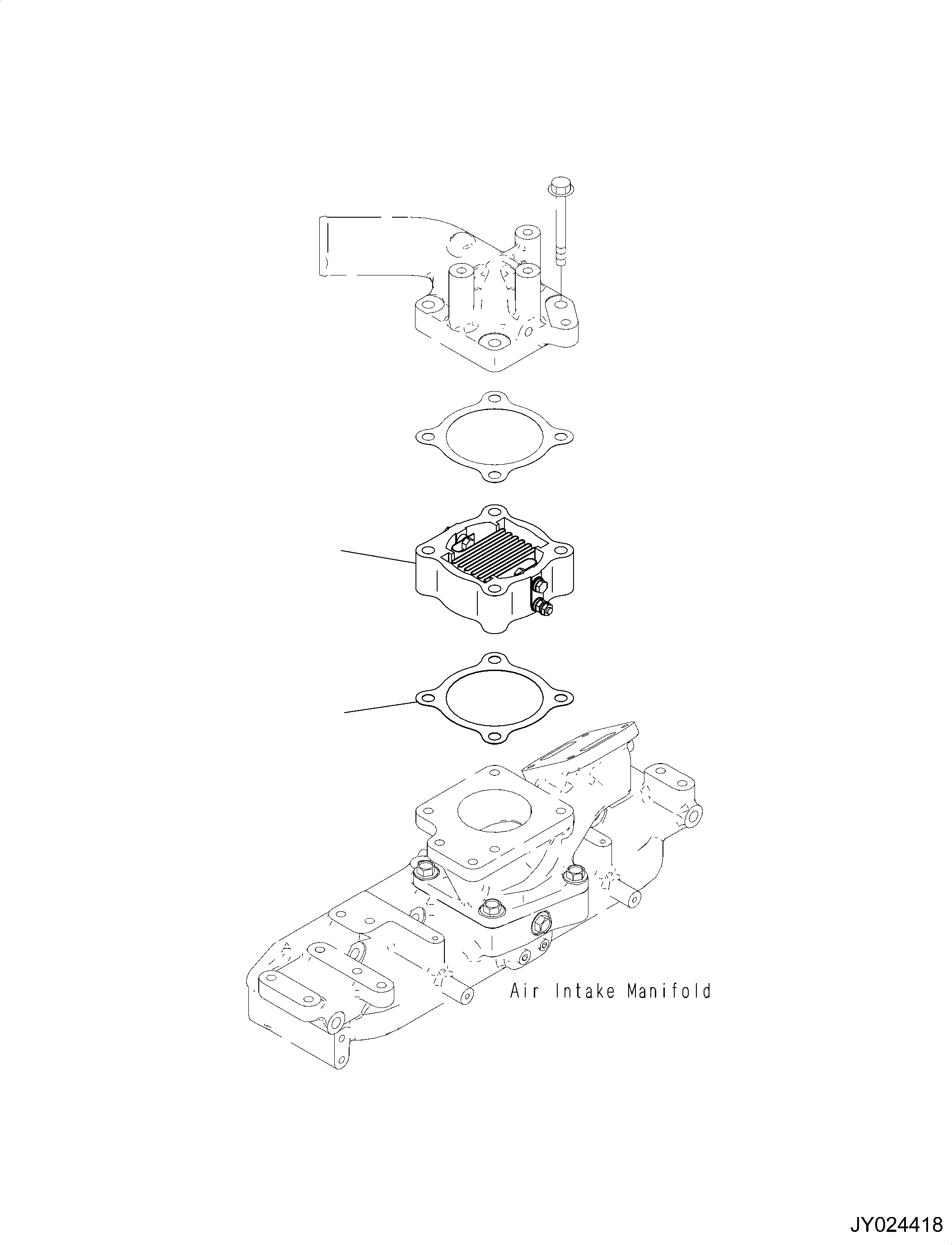 Komatsu parts book diagram for SAA4D95LE-6CH S/N 705134-UP (For WA80M-7): AIR INTAKE HEATER