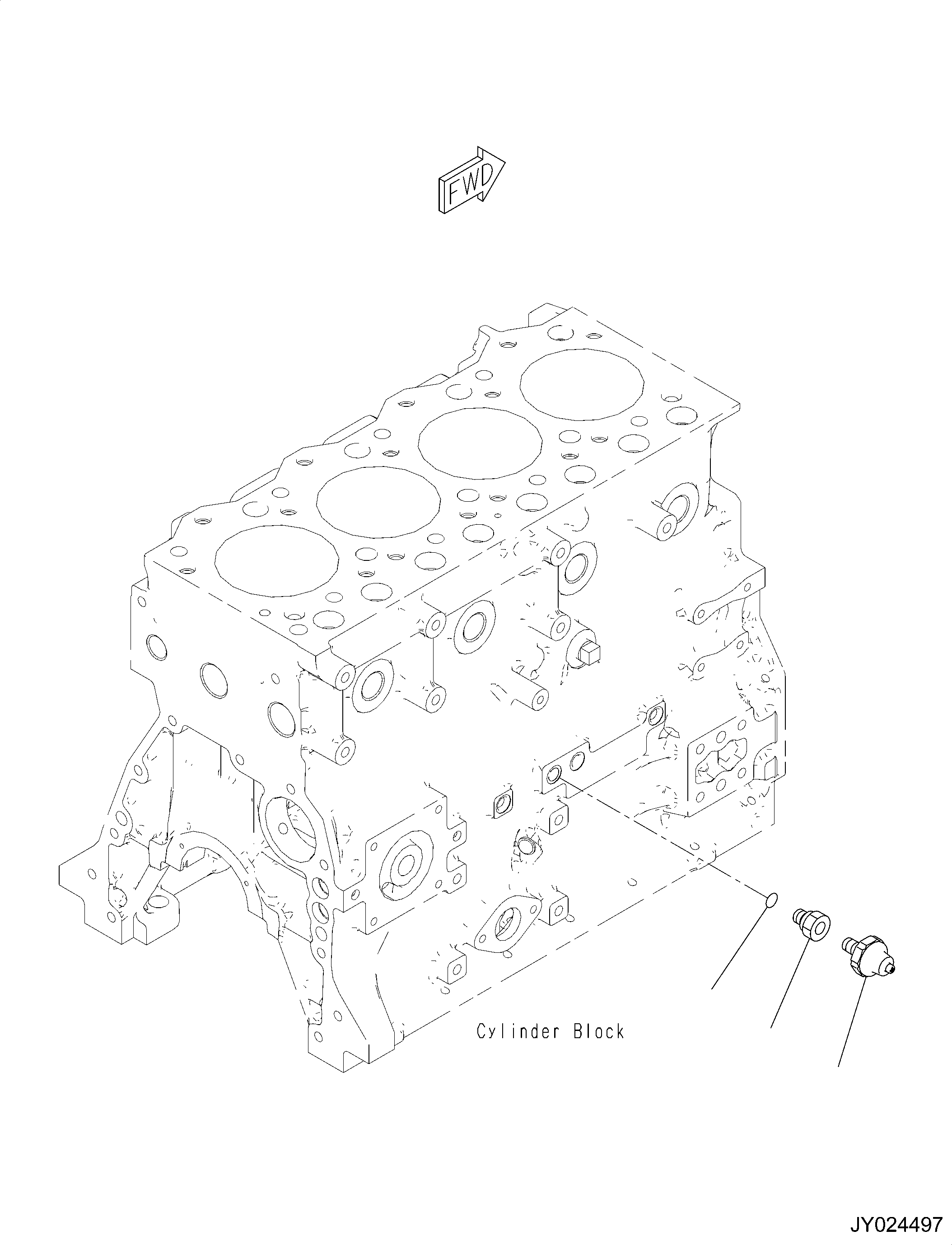 Komatsu parts book diagram for SAA4D95LE-6CH S/N 705134-UP (For WA80M-7): ENGINE OIL PRESSURE SWITCH