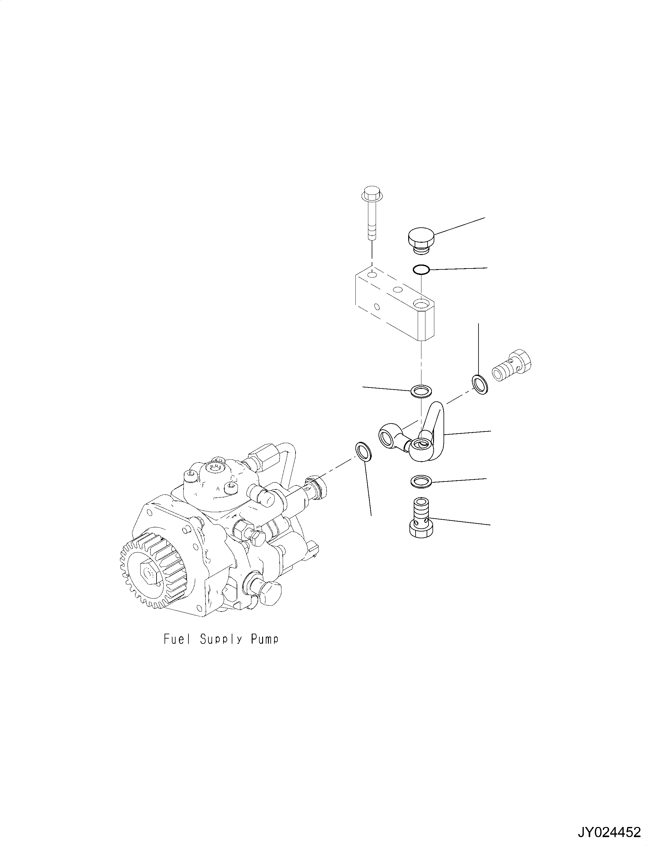 Komatsu parts book diagram for SAA4D95LE-6CH S/N 705134-UP (For WA80M-7): FUEL INLET PIPING