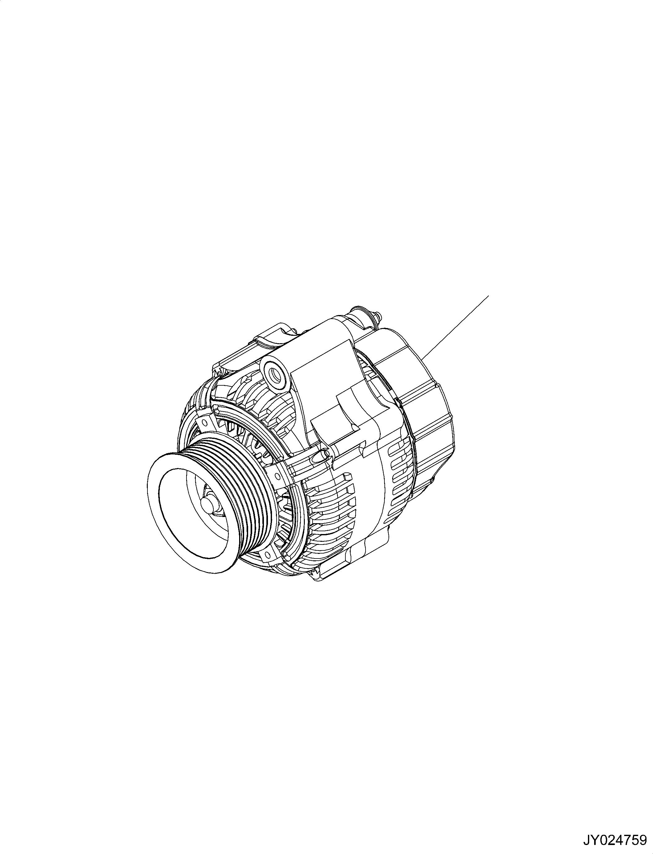 Komatsu parts book diagram for SAA4D95LE-6CH S/N 705134-UP (For WA80M-7): ALTERNATOR, 120AMP.