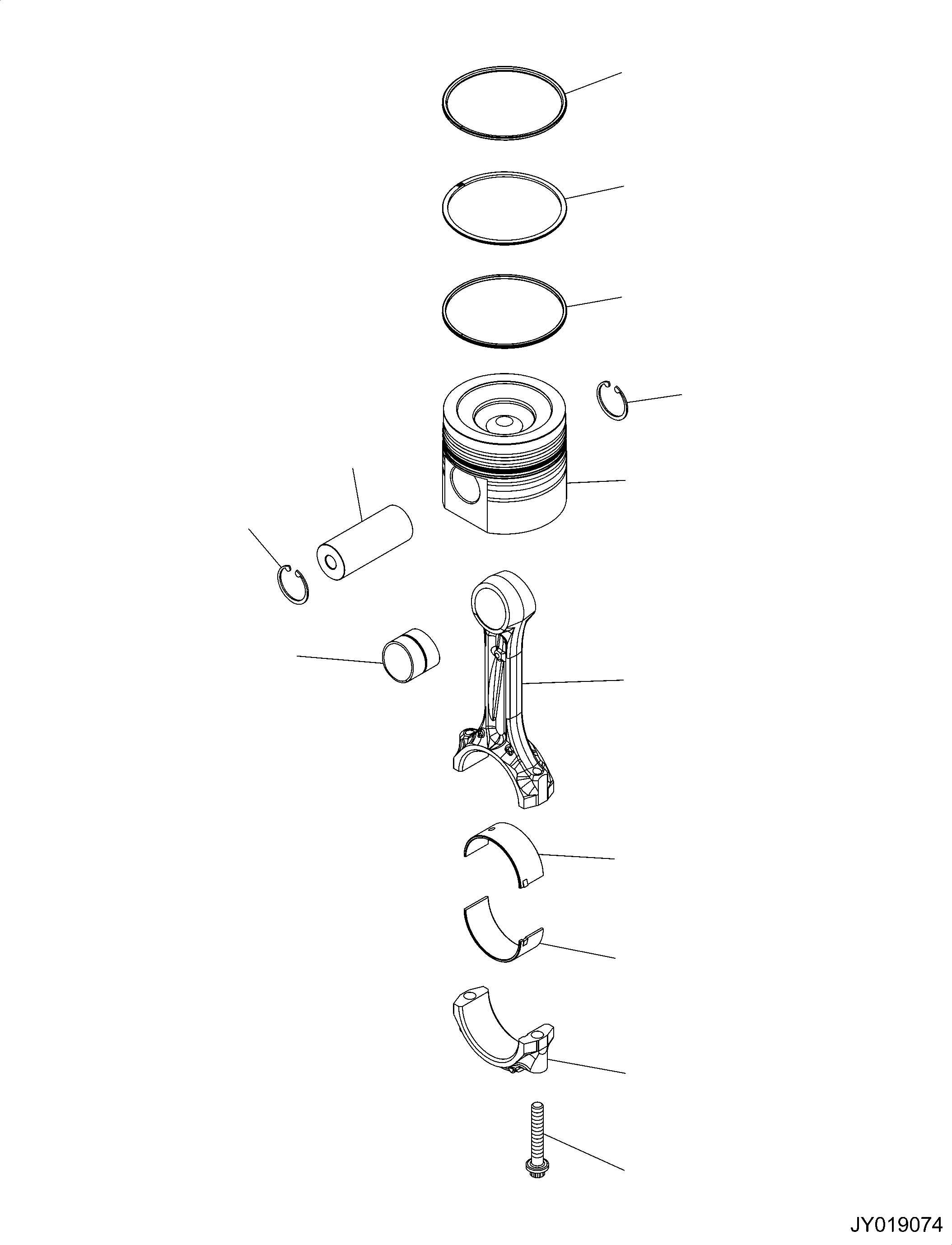 Komatsu parts book diagram for SAA4D95LE-6CH S/N 705134-UP (For WA80M-7): PARTS PERFORMANCE, FOR EU SAFETY REGULATION, PISTON