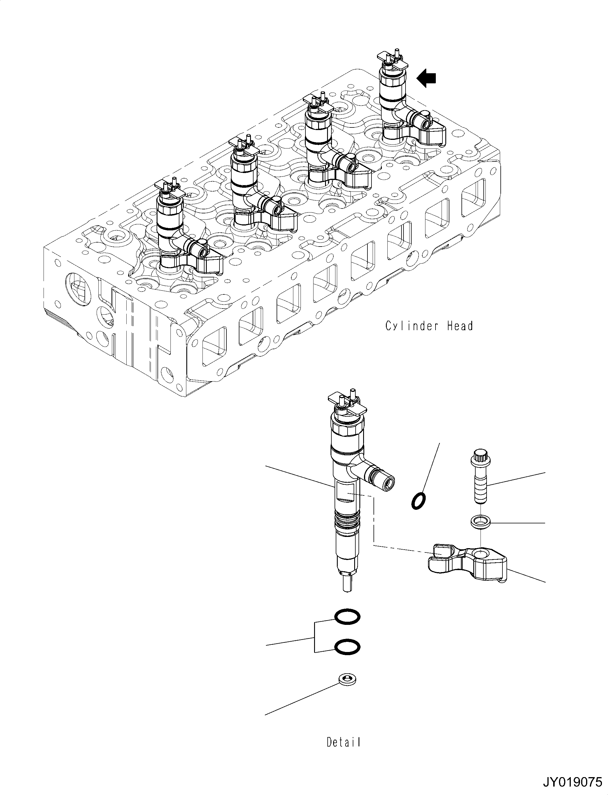 Komatsu parts book diagram for SAA4D95LE-6CH S/N 705134-UP (For WA80M-7): PARTS PERFORMANCE, FOR EU SAFETY REGULATION, INJECTOR