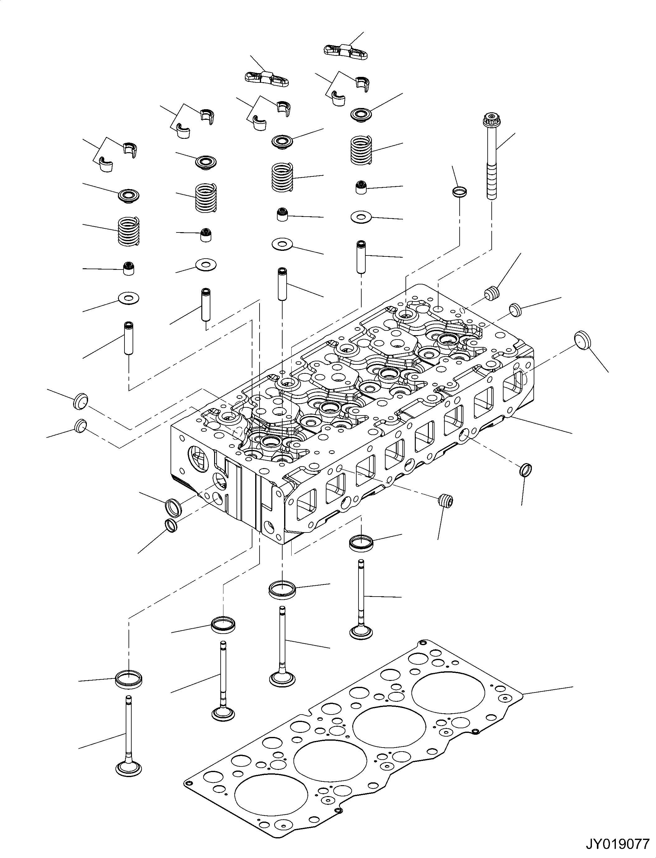 Komatsu parts book diagram for SAA4D95LE-6CH S/N 705134-UP (For WA80M-7): PARTS PERFORMANCE, CYLINDER HEAD