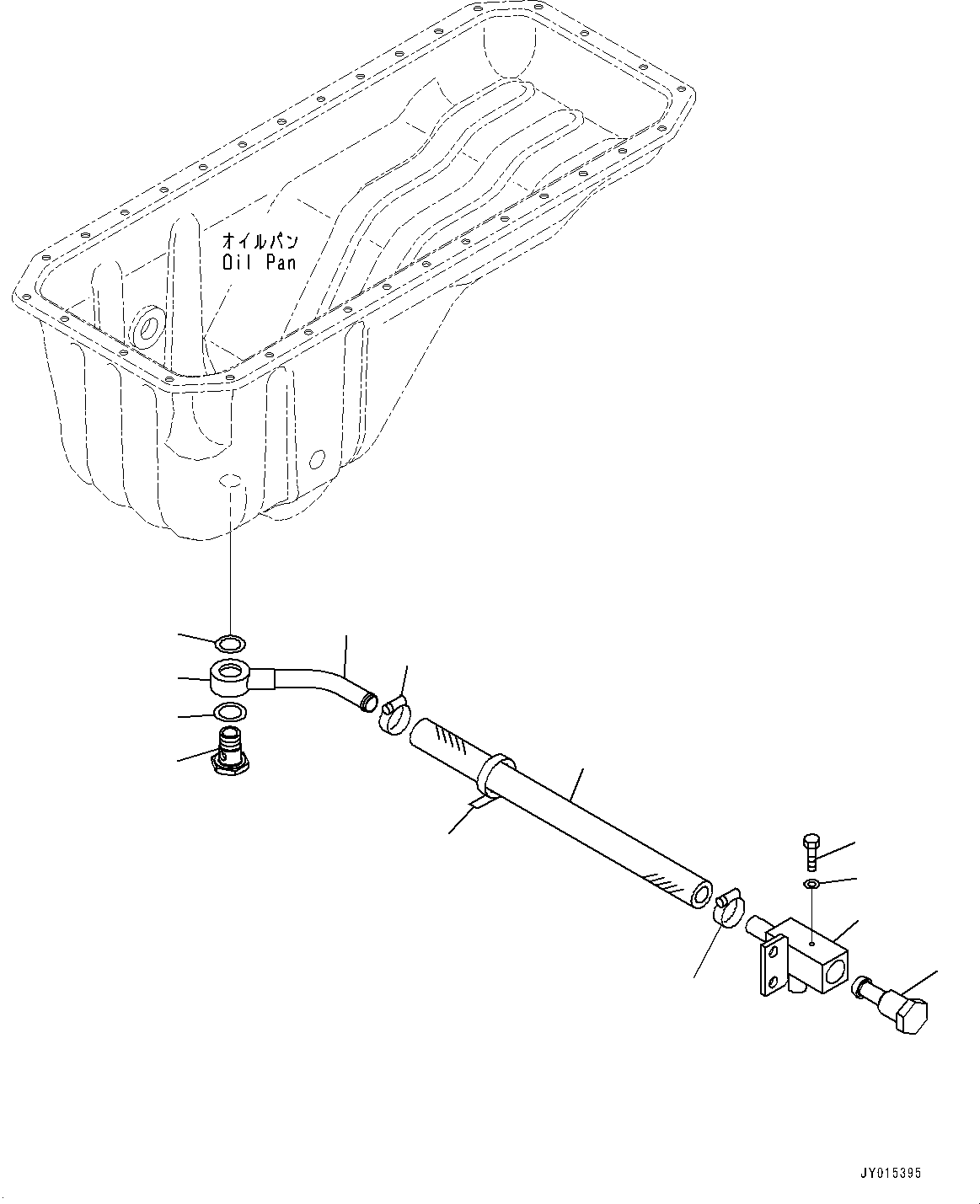 Engines Komatsu / SAA6D107E-3E S/N 26634517-UP (For WA380-8)(WA00008H) / Engine Oil Pan Drain(B008001 : A2170-001001)