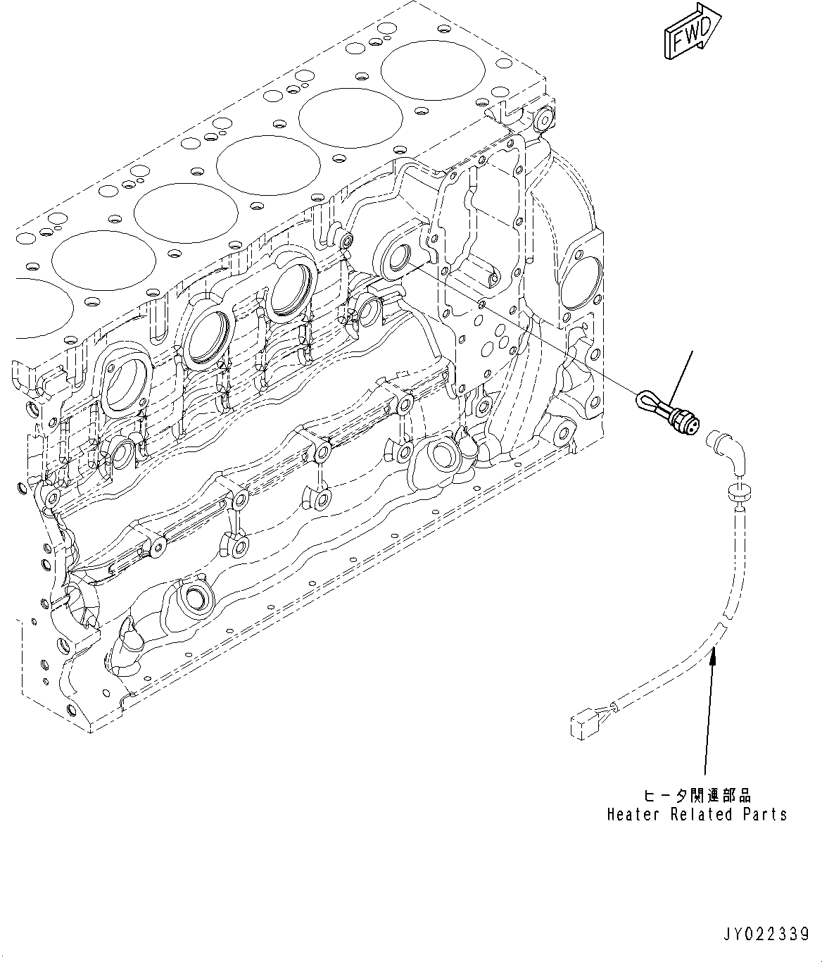 Engines Komatsu / SAA6D107E-3E S/N 26634517-UP (For WA380-8)(WA00008H) / Coolant Heater(C001001 : ACH00-002001)