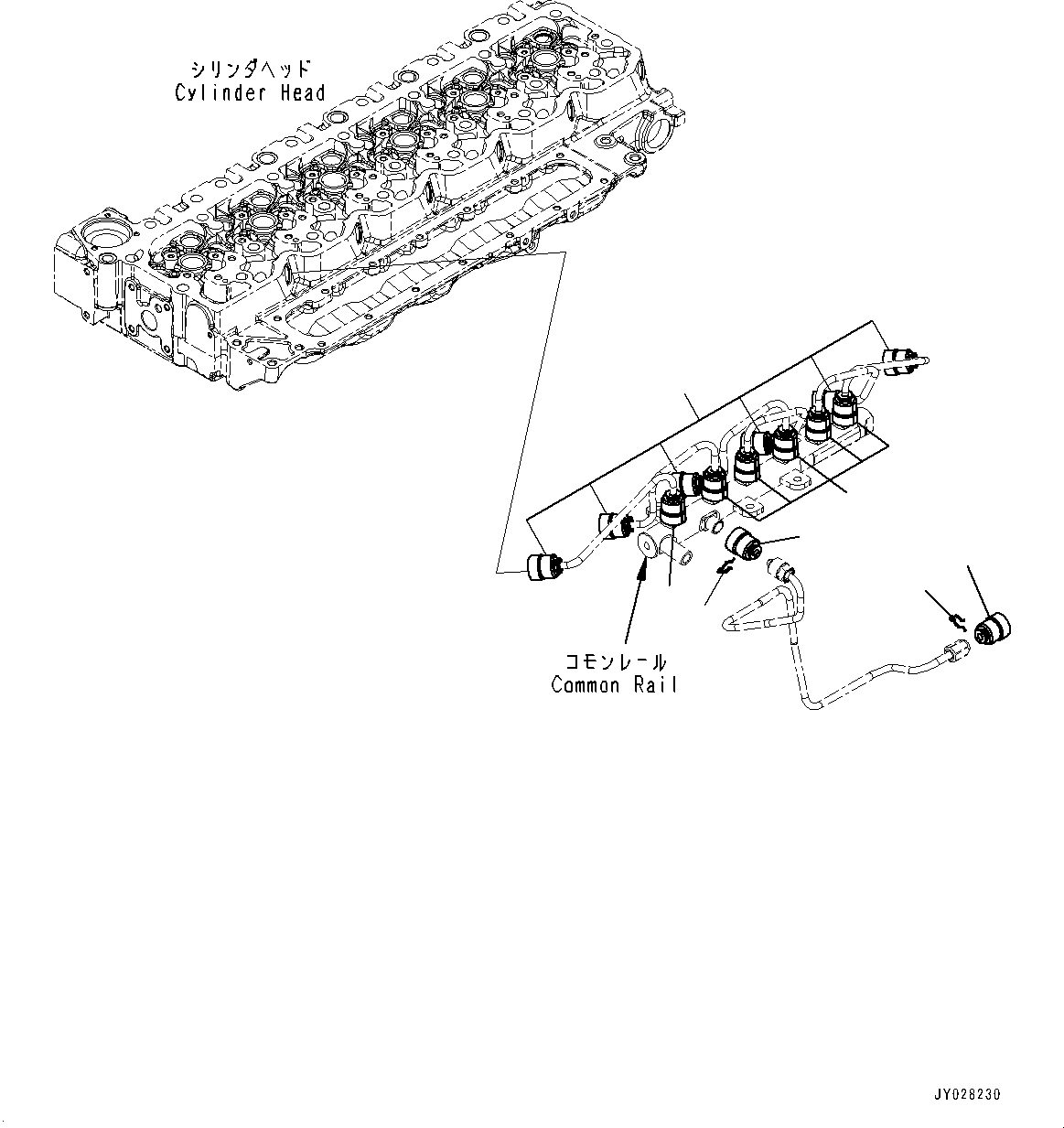 Engines Komatsu / SAA6D107E-3E S/N 26634517-UP (For WA380-8)(WA00008H) / Fuel System Cover(D002001 : AFS20-001001)