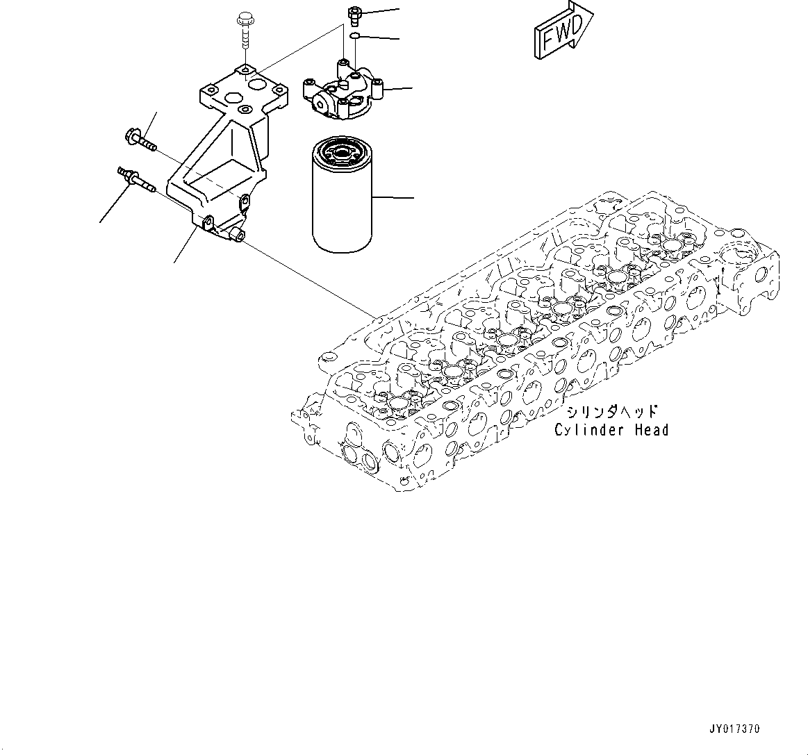 Engines Komatsu / SAA6D107E-3E S/N 26634517-UP (For WA380-8)(WA00008H) / Fuel Filter(D007001 : AFF10-001001)
