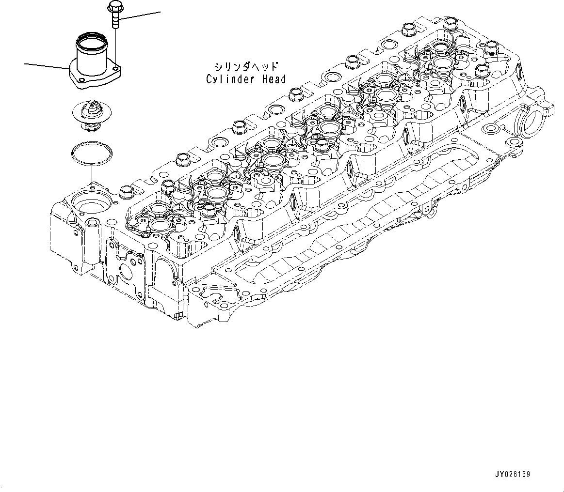 Engines Komatsu / SAA6D107E-3E S/N 26634517-UP (For WA380-8)(WA00008H) / Water Outlet Connector(E006001 : AWO00-001001)