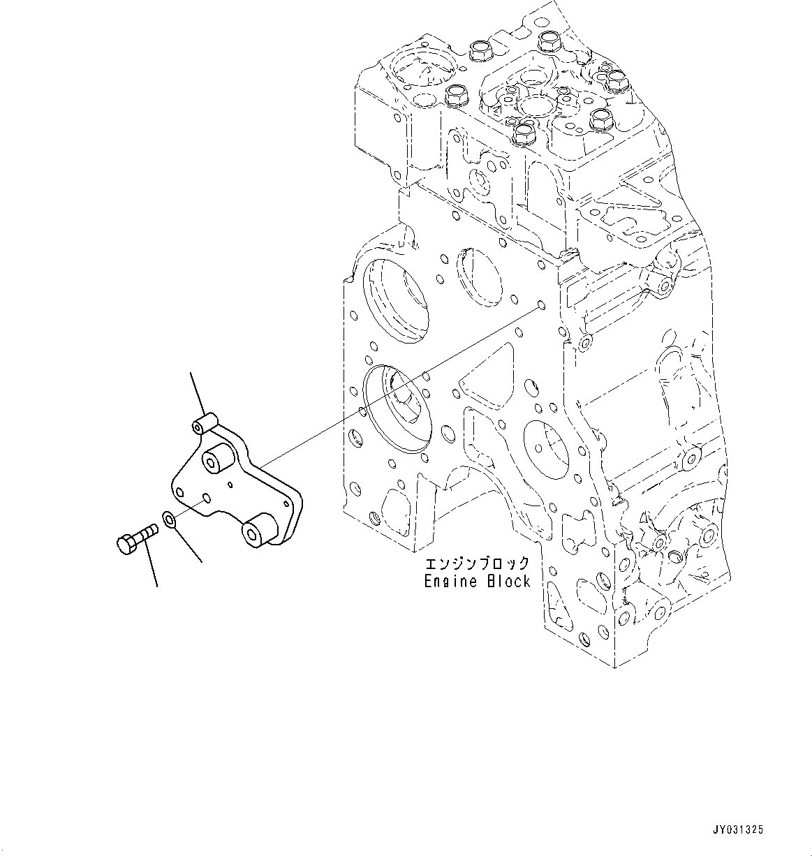 Engines Komatsu / SAA6D107E-3H S/N 26644419-UP (For WA270-8)(WA00017H) / Wiring Harness Bracket(F006001 : A6810-001001)