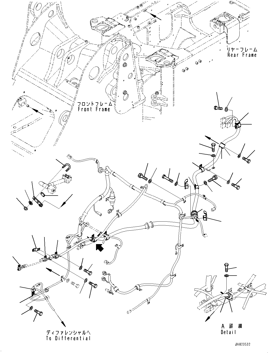 Wheel Loaders Komatsu / WA320-8 S/N H70051-UP(WA00019H) / Battery Box, with License Plate Lamp, Rear Combination Lamp. R.H.(E004003 : E0120-003003)