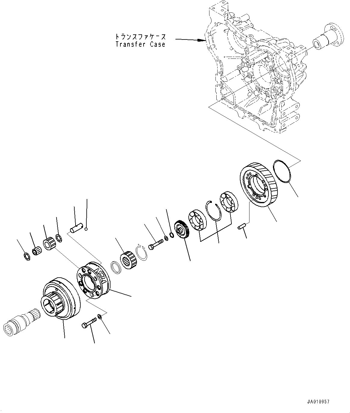 Wheel Loaders Komatsu / WA320-8 S/N H70051-UP(WA00019H) / Transfer, Input Shaft(F001004 : F2420-001004)