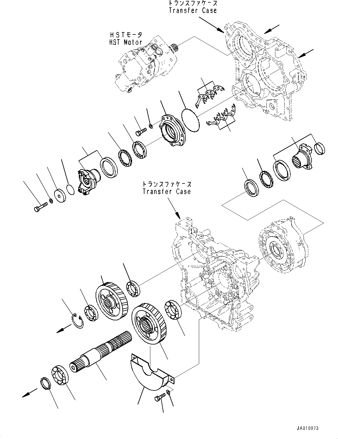 Wheel Loaders Komatsu / WA320-8 S/N H70051-UP(WA00019H) / Transfer, Output Shaft(F001005 : F2420-001005)