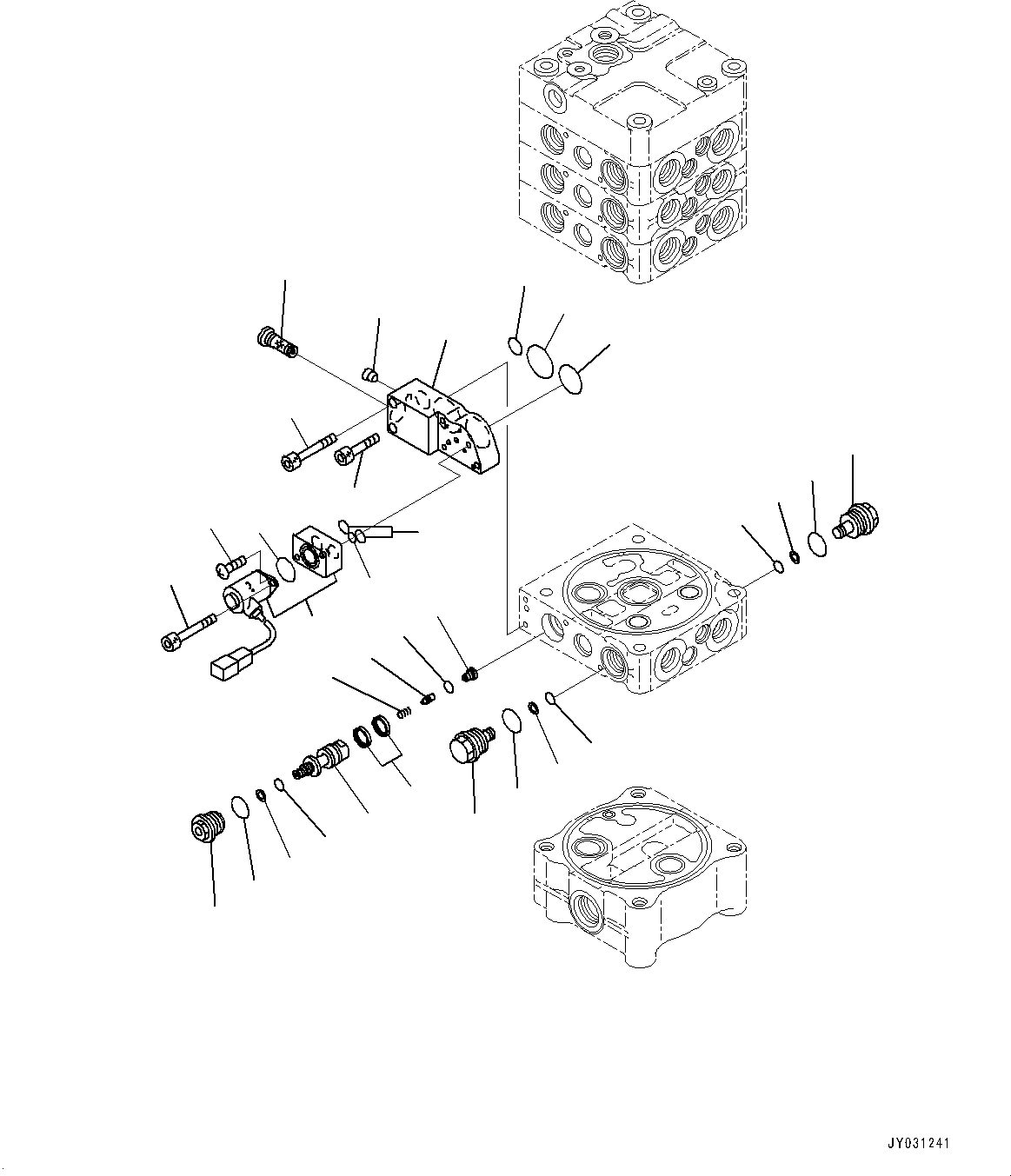 Wheel Loaders Komatsu / WA320-8 S/N H70051-UP(WA00019H) / Control Valve, with Quick Coupler, 4 Valve, Valve Related Parts (3/3) (#H70107-)(H005004 : H0120-004004)