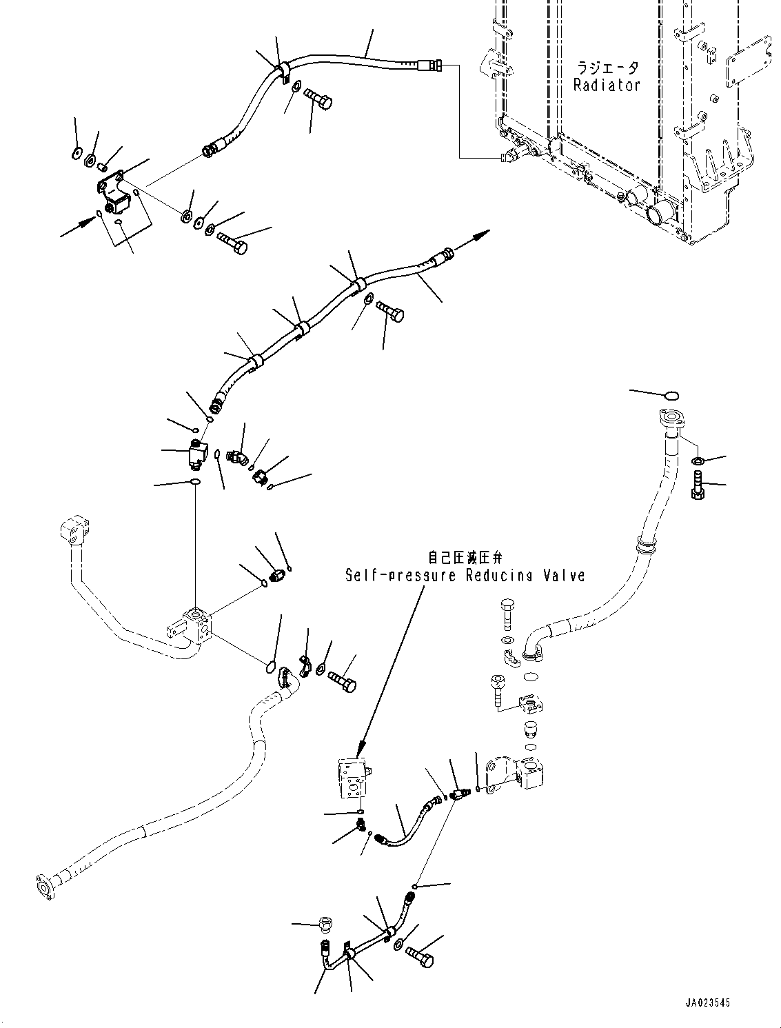 Wheel Loaders Komatsu / WA320-8 S/N H70051-UP(WA00019H) / Hydraulic Piping, with High Lift Boom, with Quick Coupler, without Boom Piping, Radiator Piping (#H70051-)(H023006 : H4200-013006)