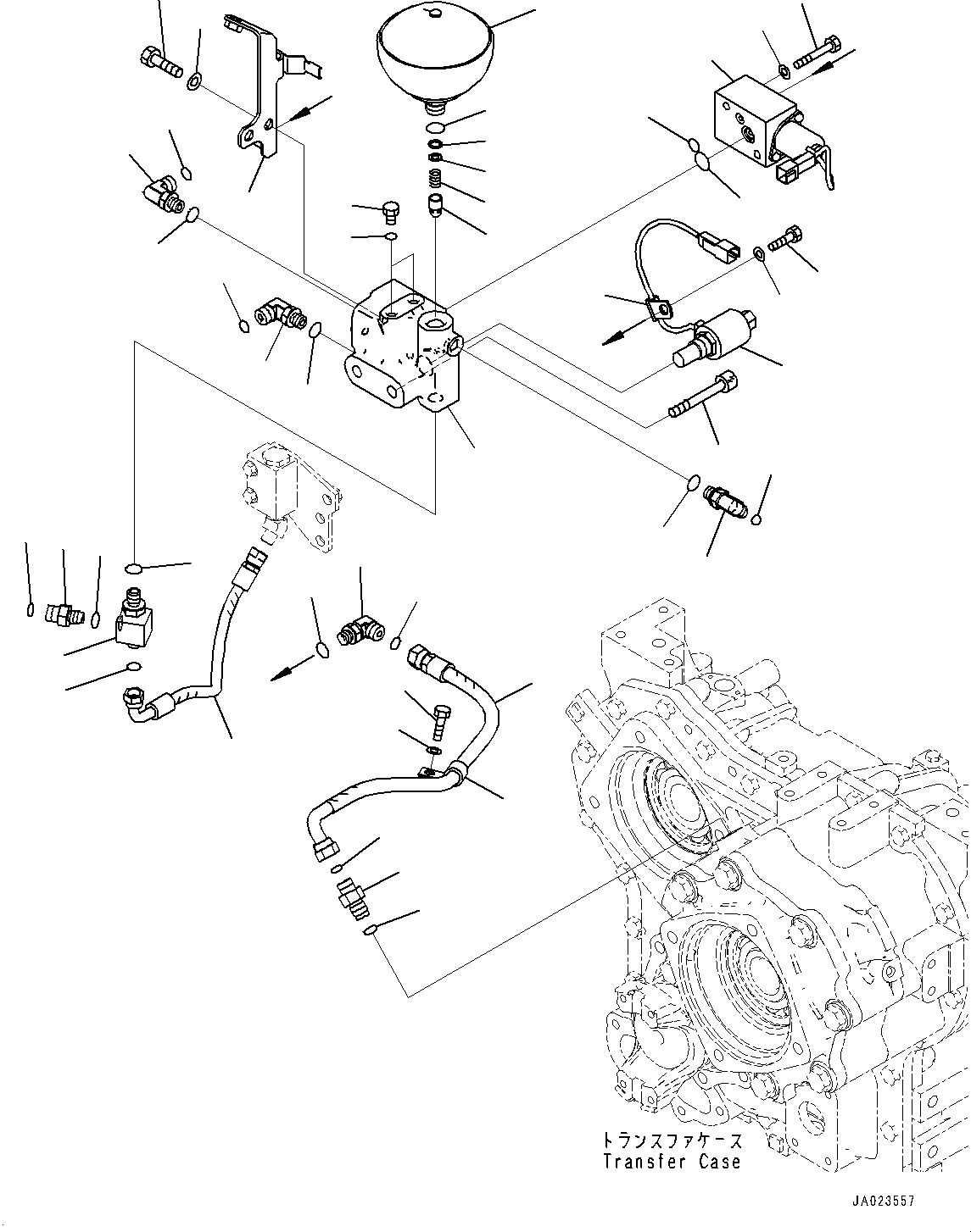 Wheel Loaders Komatsu / WA320-8 S/N H70051-UP(WA00019H) / Hydraulic Piping, with Quick Coupler, without Boom Piping, Accumulator and Solenoid Valve (#H70051-)(H012012 : H4200-002012)