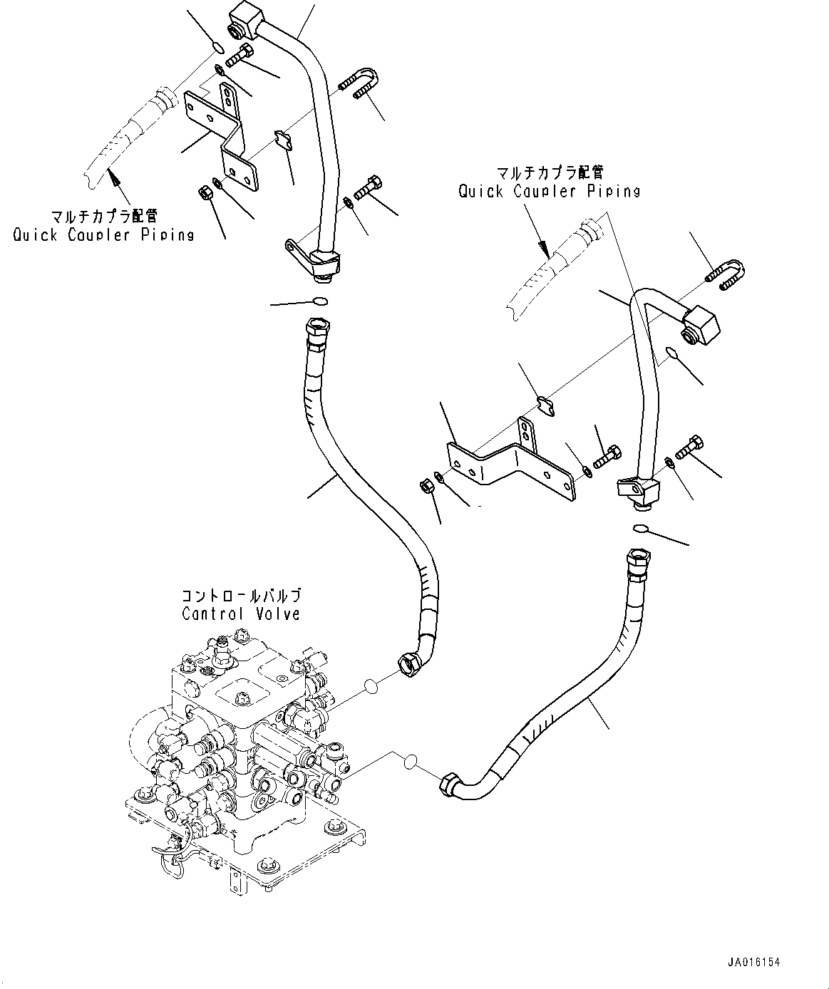 Wheel Loaders Komatsu / WA320-8 S/N H70051-UP(WA00019H) / Hydraulic Piping, with High Lift Boom, without Quick Coupler, Shuttle Valve (3/3)(H026018 : H4200-016017)