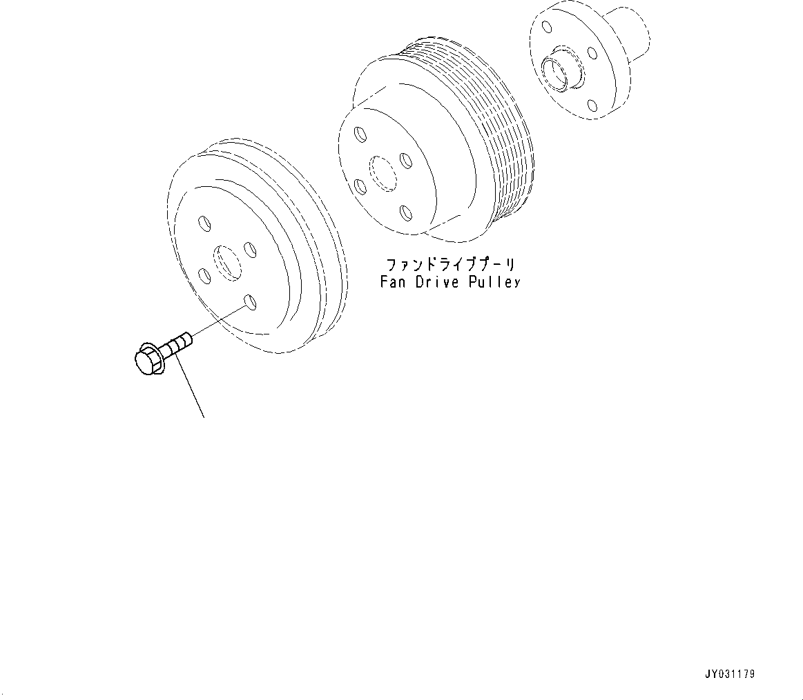 Engines Komatsu / SAA6D107E-3H S/N 22238307-UP (For WA270-8)(WA00022H) / Cooling Fan Drive Mounting(E002001 : AFA20-001001)