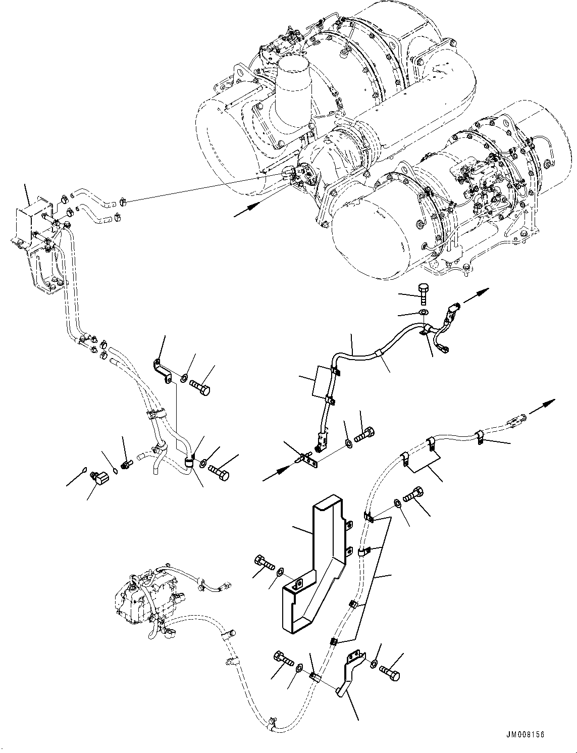 Wheel Loaders Komatsu / WA500-8E0 S/N H50151-UP(WA00037H) / DEF Piping(D004001 : D0510-001001)