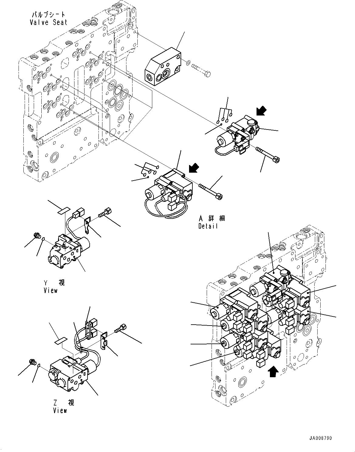Wheel Loaders Komatsu / WA500-8E0 S/N H50151-UP(WA00037H) / Torque Converter and Transmission, ECMV Valve(F002020 : F4300-001020)
