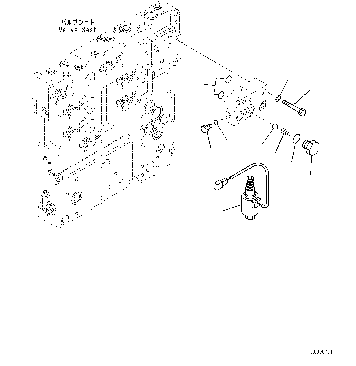 Wheel Loaders Komatsu / WA500-8E0 S/N H50151-UP(WA00037H) / Torque Converter and Transmission, Parking Brake Valve(F002021 : F4300-001021)