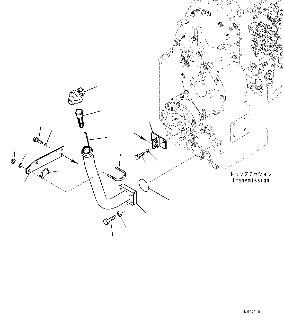 Wheel Loaders Komatsu / WA500-8E0 S/N H50151-UP(WA00037H) / Transmission Oil Filler(F011001 : F4880-001001)