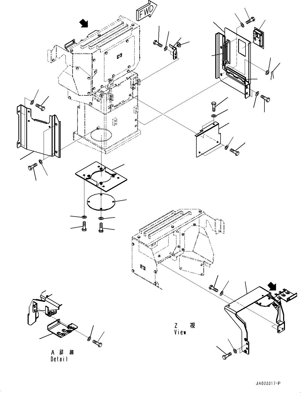 Wheel Loaders Komatsu / WA320-8E0 S/N H70551-UP(WA00038H) / DEF Tank, Cover(D002004 : D0500-001004)