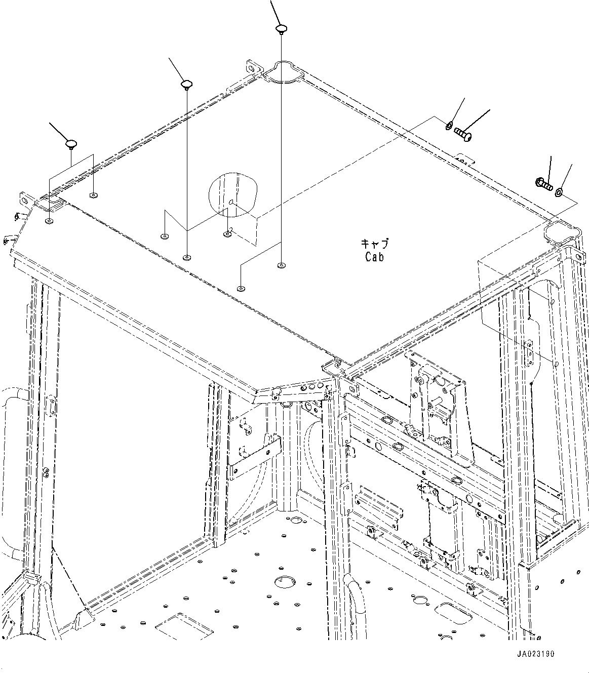 Wheel Loaders Komatsu / WA320-8E0 S/N H70551-UP(WA00038H) / ROPS Cab, Button(K005016 : K0210-001016)