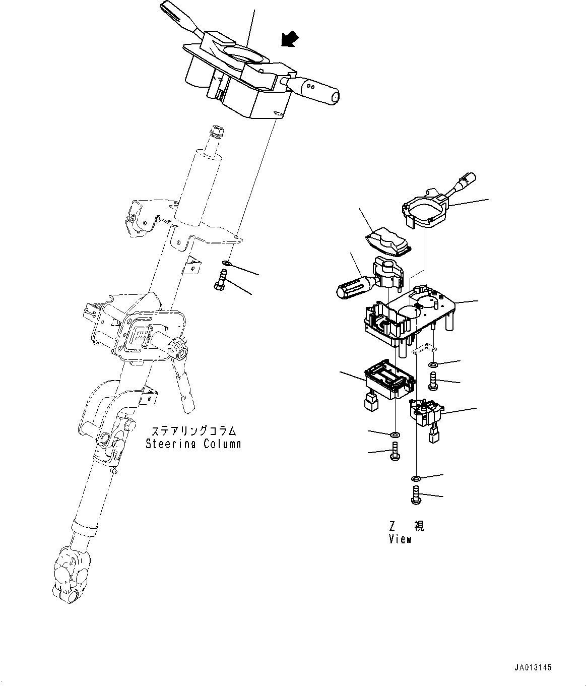 Wheel Loaders Komatsu / WA320-8E0 S/N H70551-UP(WA00038H) / ROPS Cab, Transmission Control Switch(K005029 : K0210-001029)