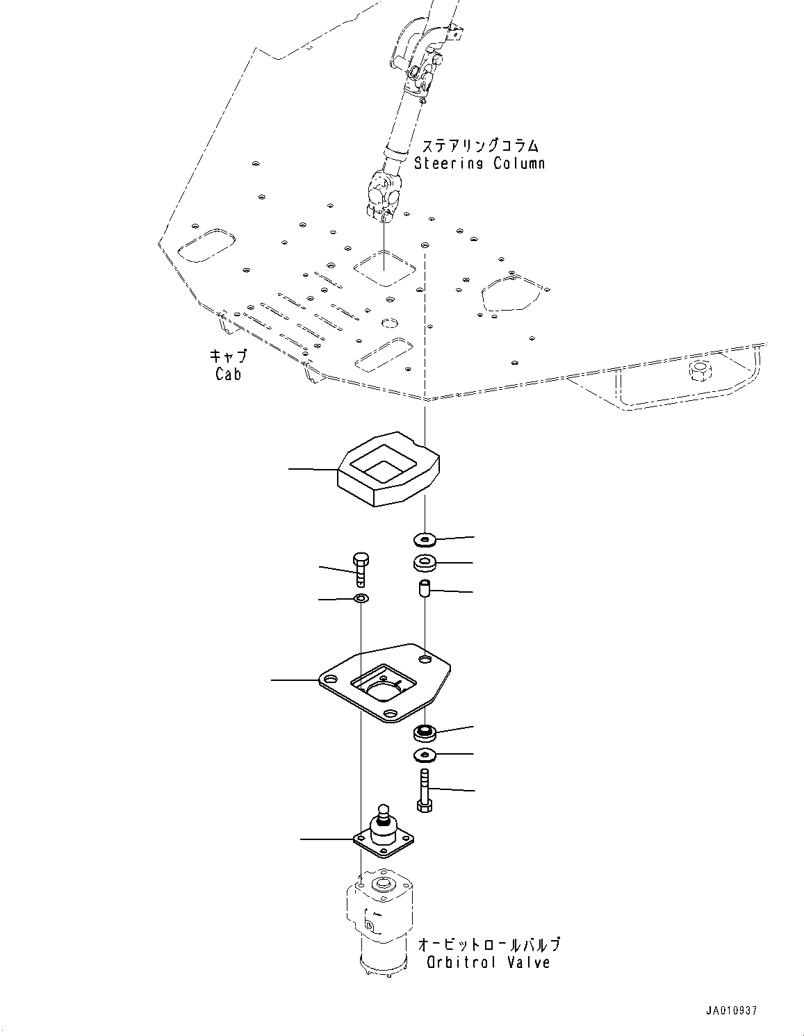 Wheel Loaders Komatsu / WA320-8E0 S/N H70551-UP(WA00038H) / ROPS Cab, for Joystick Steering, Orbitrol Valve Mounting(K006030 : K0210-002030)