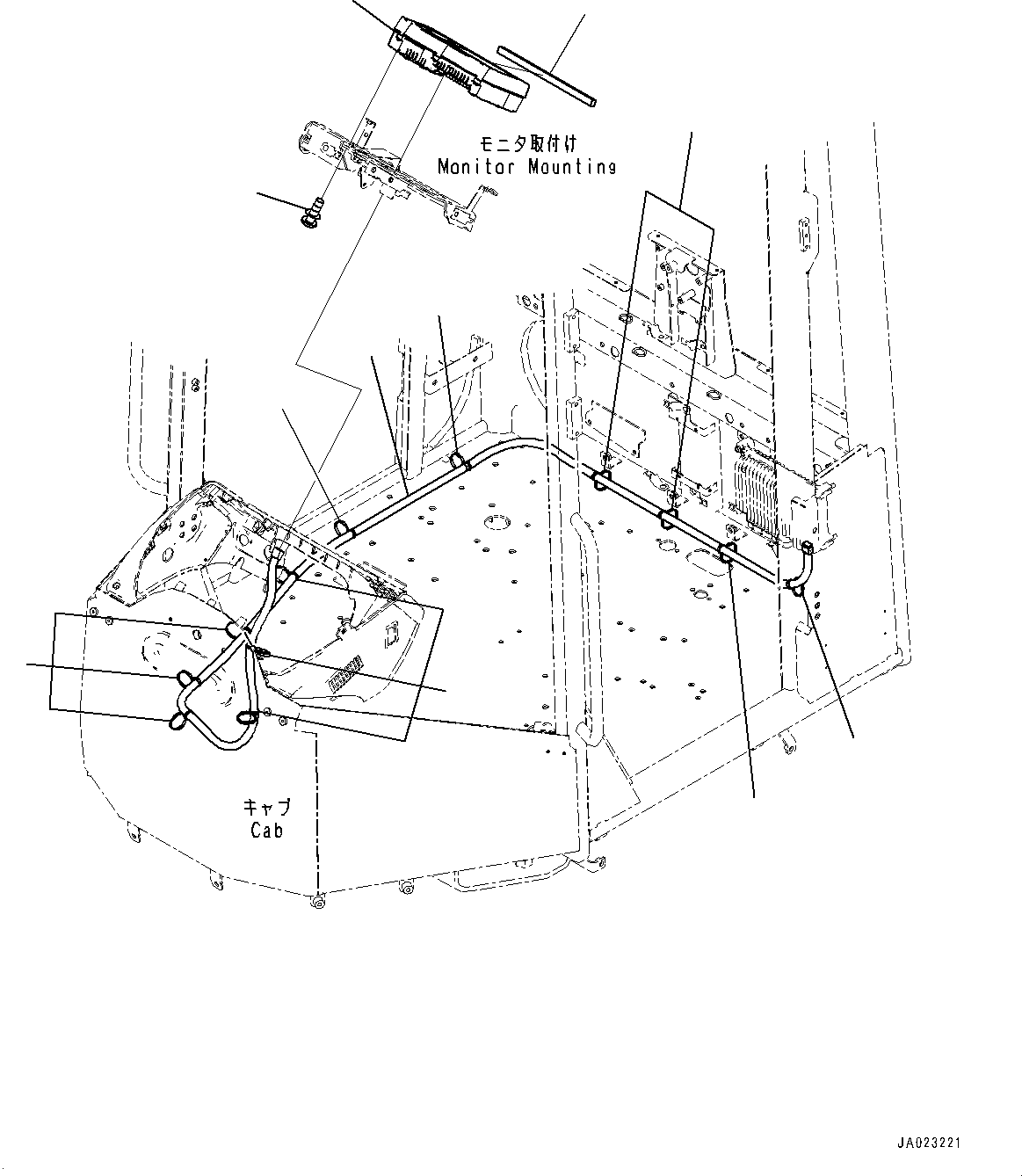 Wheel Loaders Komatsu / WA320-8E0 S/N H70551-UP(WA00038H) / ROPS Cab, for Joystick Steering, Main Monitor(K006043 : K0210-002043)