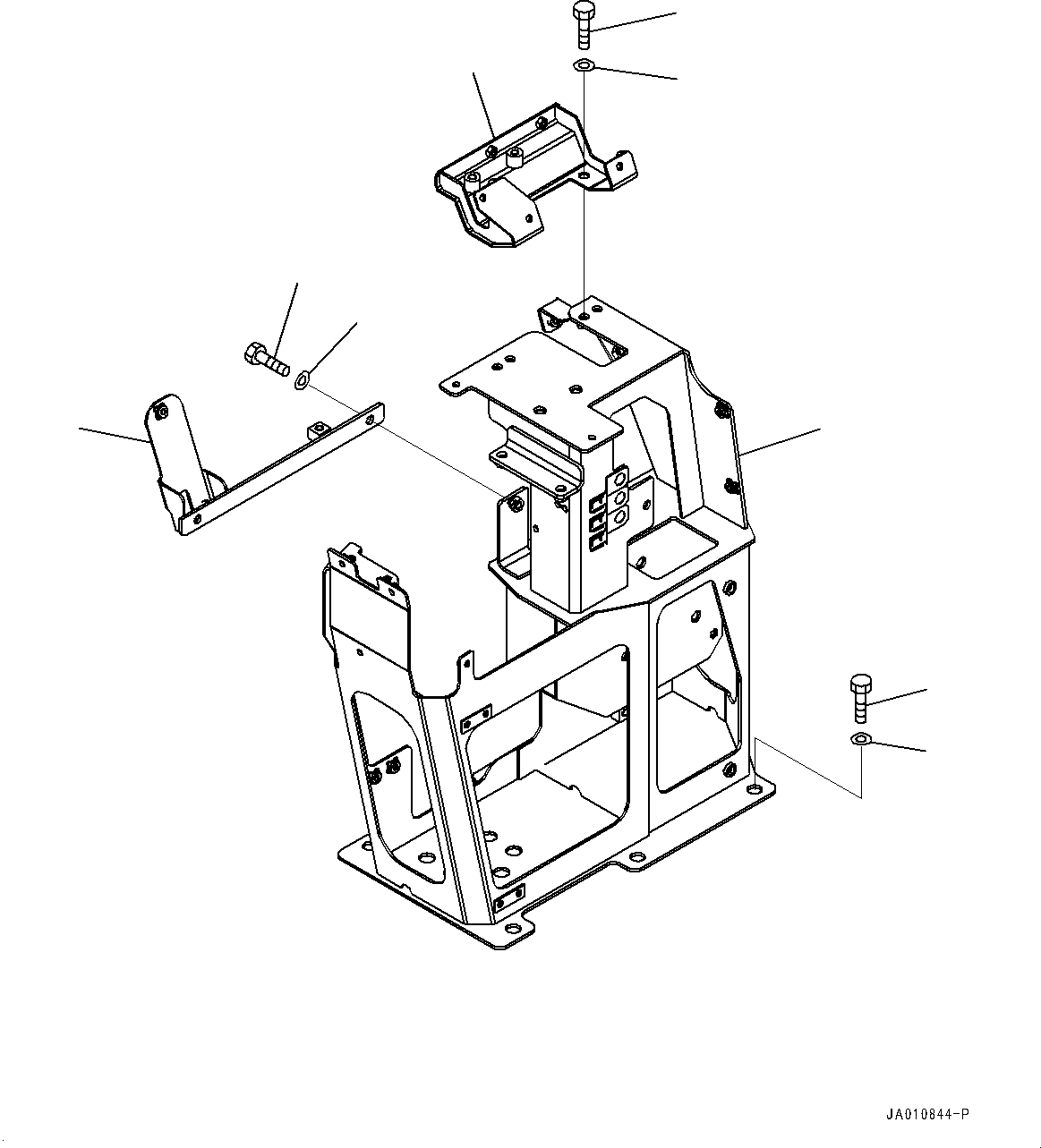 Wheel Loaders Komatsu / WA320-8E0 S/N H70551-UP(WA00038H) / Loader Control Unit, with 3-Lever, for Joystick Steering, Console Box, R.H.(K017006 : K4202-003006)