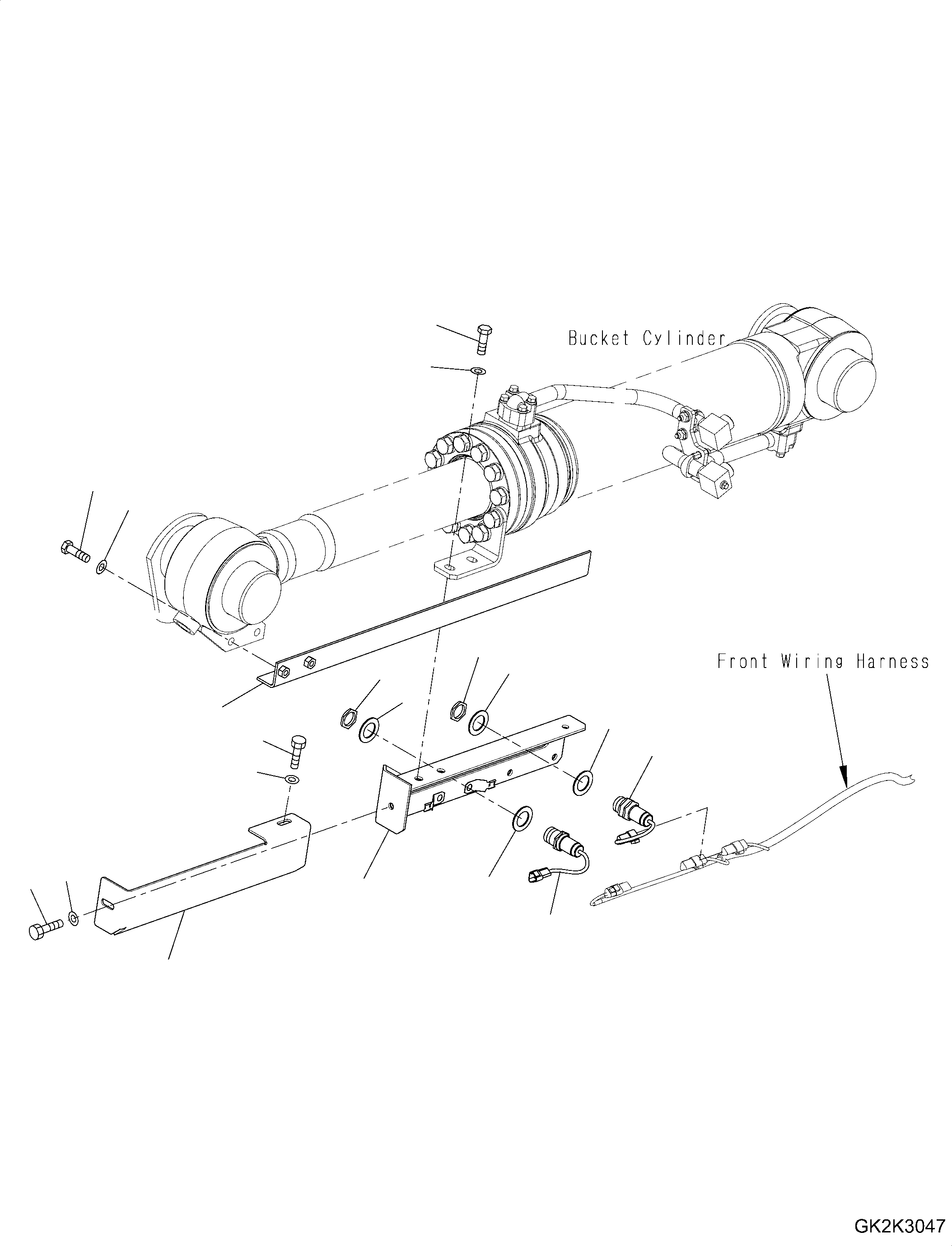 Wheel Loaders Komatsu / WA320-8E0 S/N H70551-UP(WA00038H) / Bucket Positioner, without Quick Coupler(K023001 : K4504-001001)