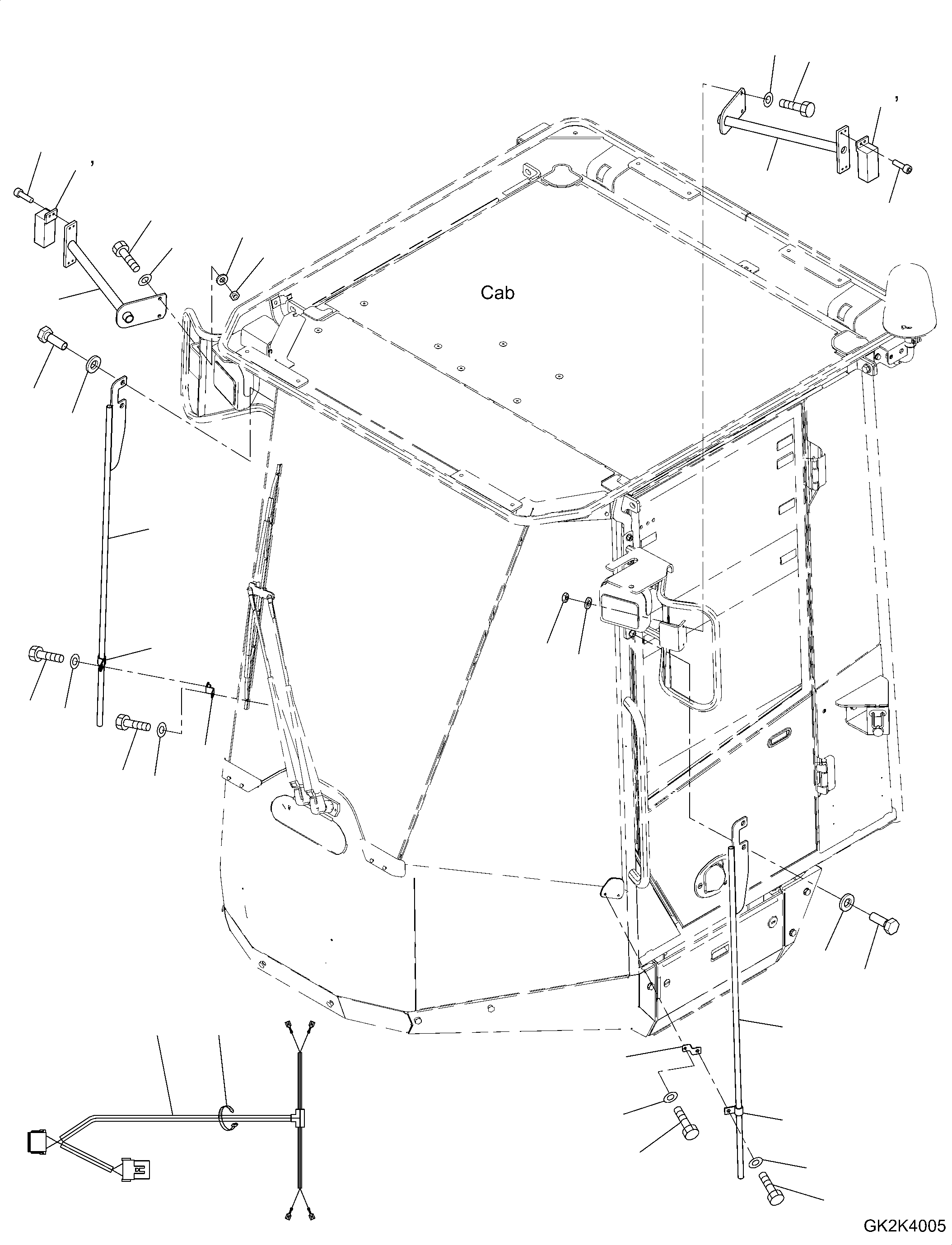 Wheel Loaders Komatsu / WA320-8E0 S/N H70551-UP(WA00038H) / Tooth Cover, 2750mm, Parts for Italy (2/2)(W003002 : W3123-002002)
