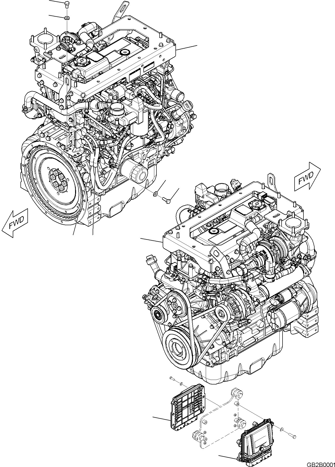 Wheel Loaders Komatsu / WA100M-8 S/N H11051 - UP(WA100M8) / ENGINE RELATED PARTS, ENGINE(A4000-001001 : A4000-001001)