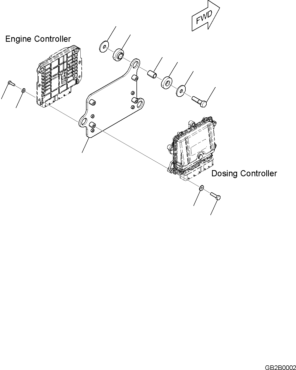 Wheel Loaders Komatsu / WA100M-8 S/N H11051 - UP(WA100M8) / ENGINE RELATED PARTS, BRACKET ENGINE CONTROLLER(A4000-001003 : A4000-001003)