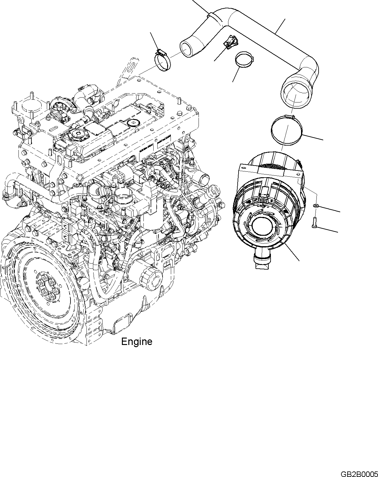 Wheel Loaders Komatsu / WA100M-8 S/N H11051 - UP(WA100M8) / AIR CLEANER, MOUNTING(B4200-001001 : B4200-001001)