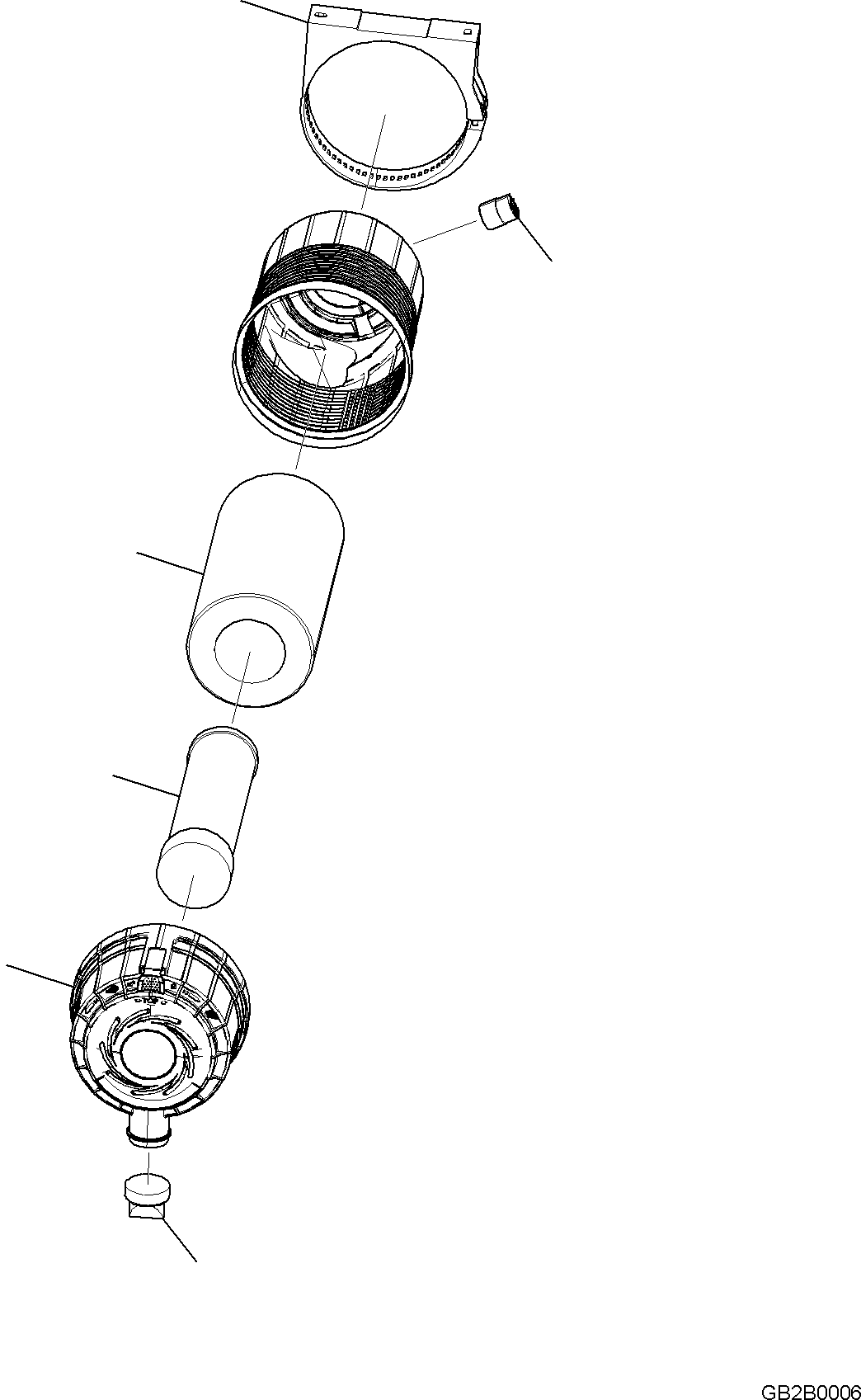 Wheel Loaders Komatsu / WA100M-8 S/N H11051 - UP(WA100M8) / AIR CLEANER, INNER PARTS(B4200-001002 : B4200-001002)