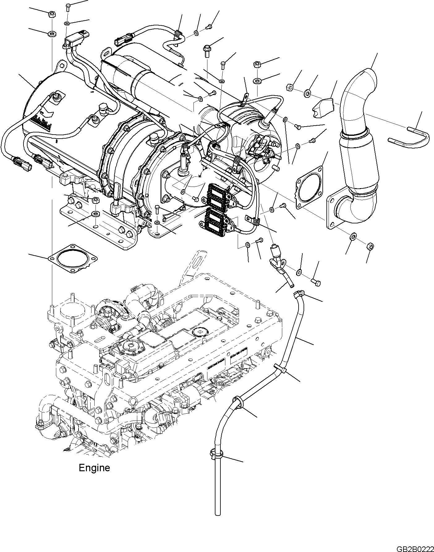 Wheel Loaders Komatsu / WA100M-8 S/N H11051 - UP(WA100M8) / EXHAUST SYSTEM(B4300-001001 : B4300-001001)