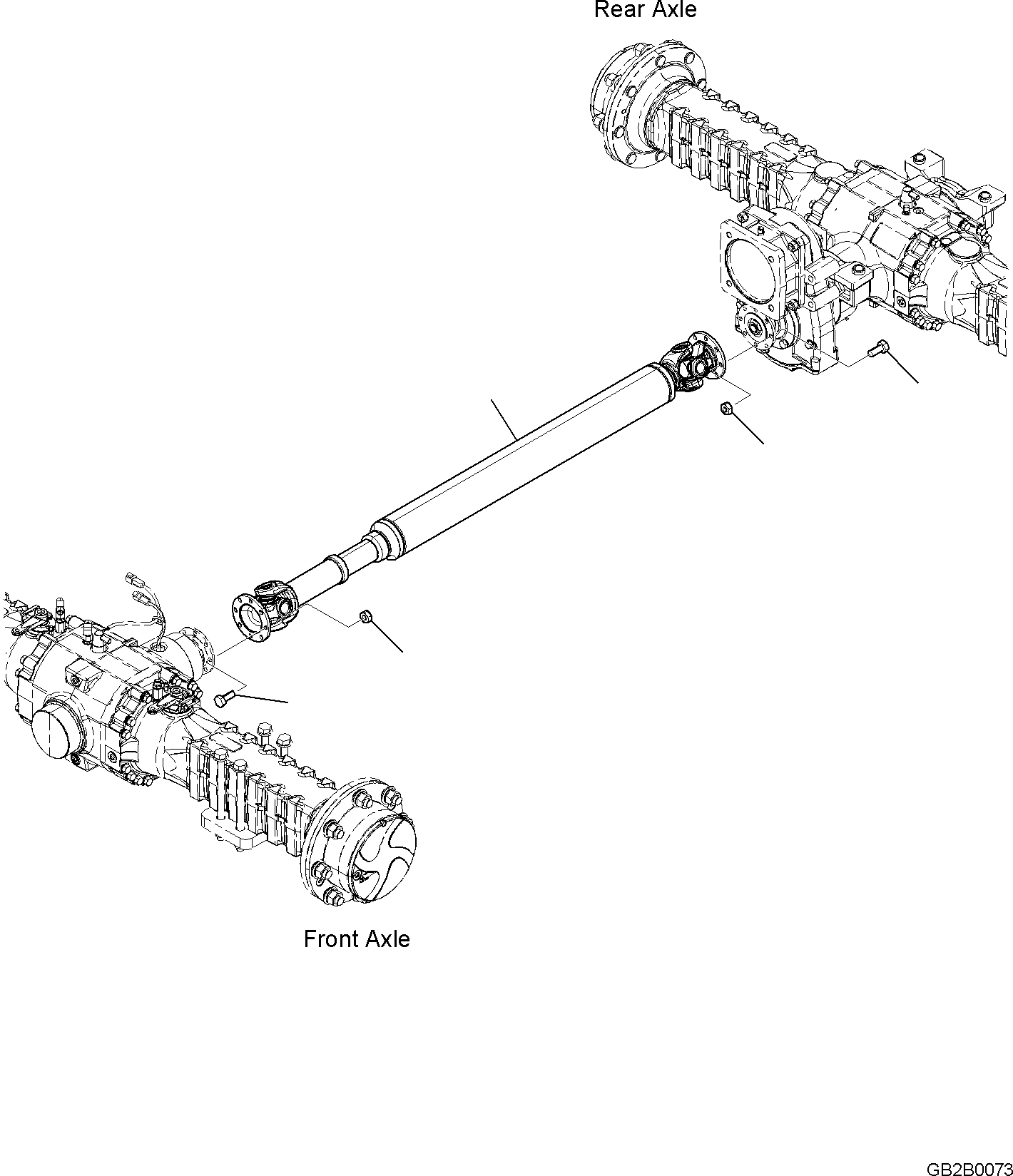 Wheel Loaders Komatsu / WA100M-8 S/N H11051 - UP(WA100M8) / PROPELLER SHAFT  (40KM/H)(F4200-002001 : F4200-002001)