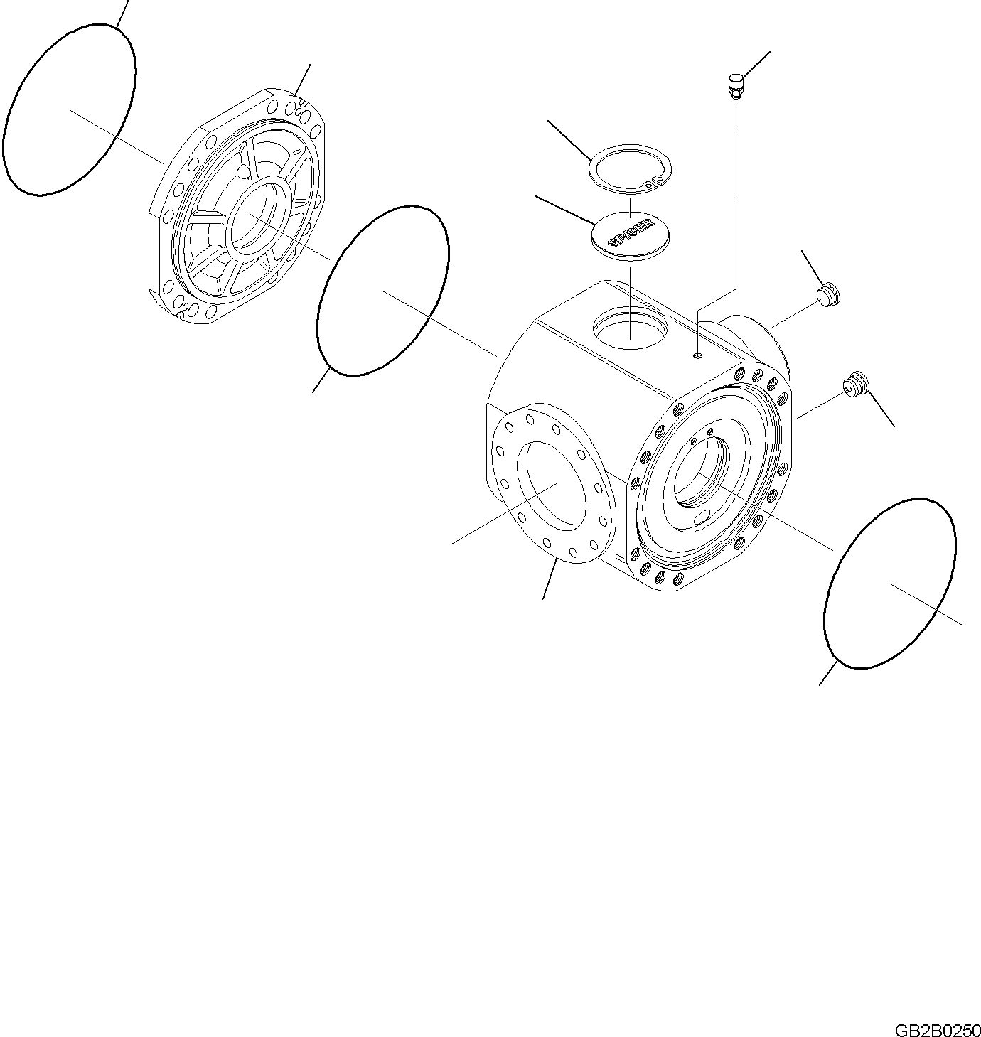 Wheel Loaders Komatsu / WA100M-8 S/N H11051 - UP(WA100M8) / REAR AXLE, CENTRAL HOUSING(F4500-001002 : F4500-001002)