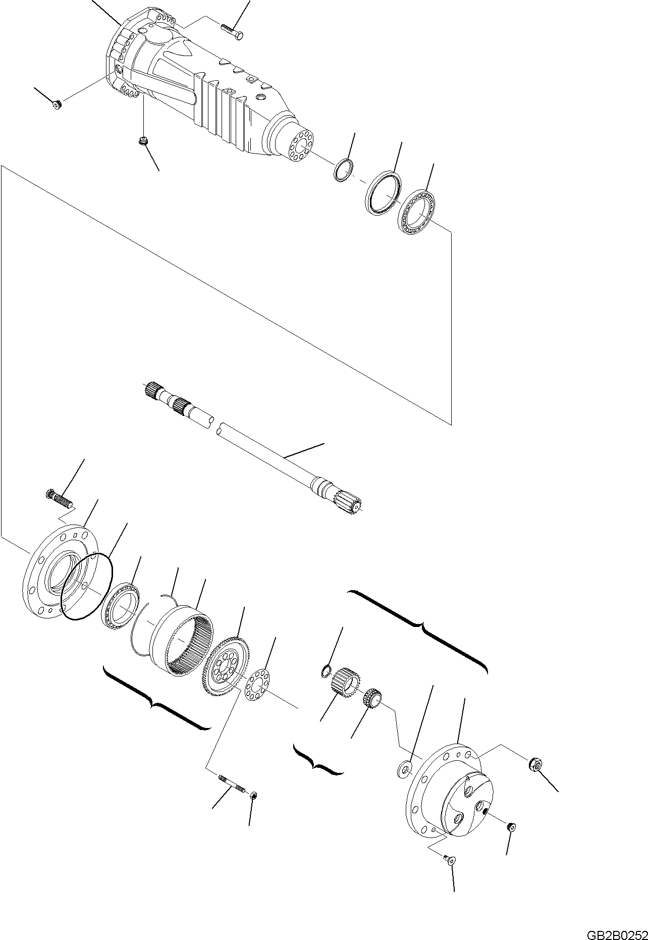 Wheel Loaders Komatsu / WA100M-8 S/N H11051 - UP(WA100M8) / FRONT AXLE, HUB REDUCTION(F4400-001004 : F4400-001004)