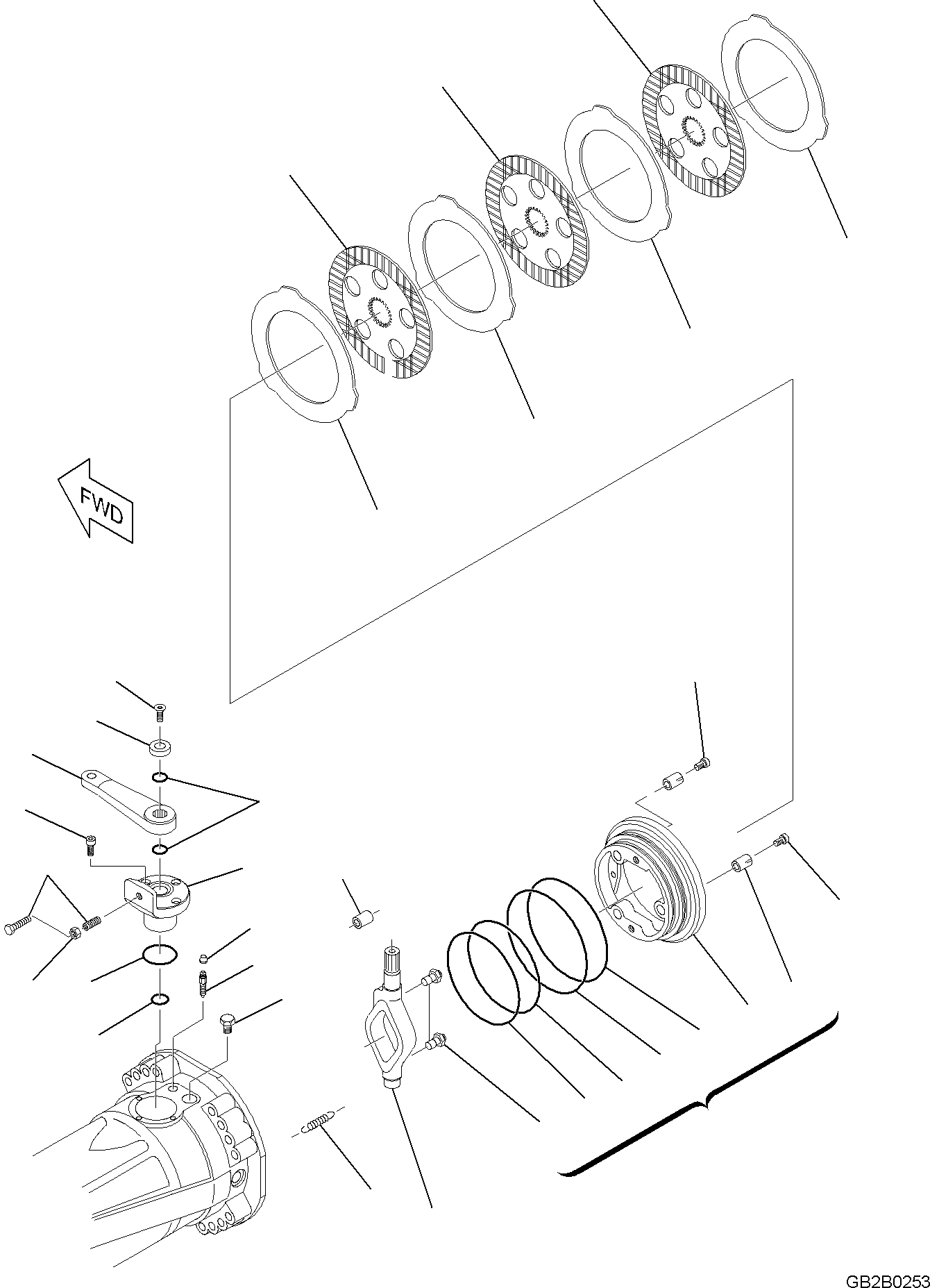 Wheel Loaders Komatsu / WA100M-8 S/N H11051 - UP(WA100M8) / FRONT AXLE, BRAKES (1/2)(F4400-001005 : F4400-001005)