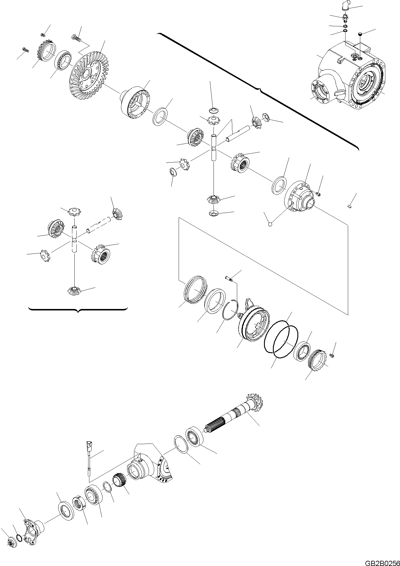 Wheel Loaders Komatsu / WA100M-8 S/N H11051 - UP(WA100M8) / FRONT AXLE, DIFFERENTIAL(F4400-002003 : F4400-002003)