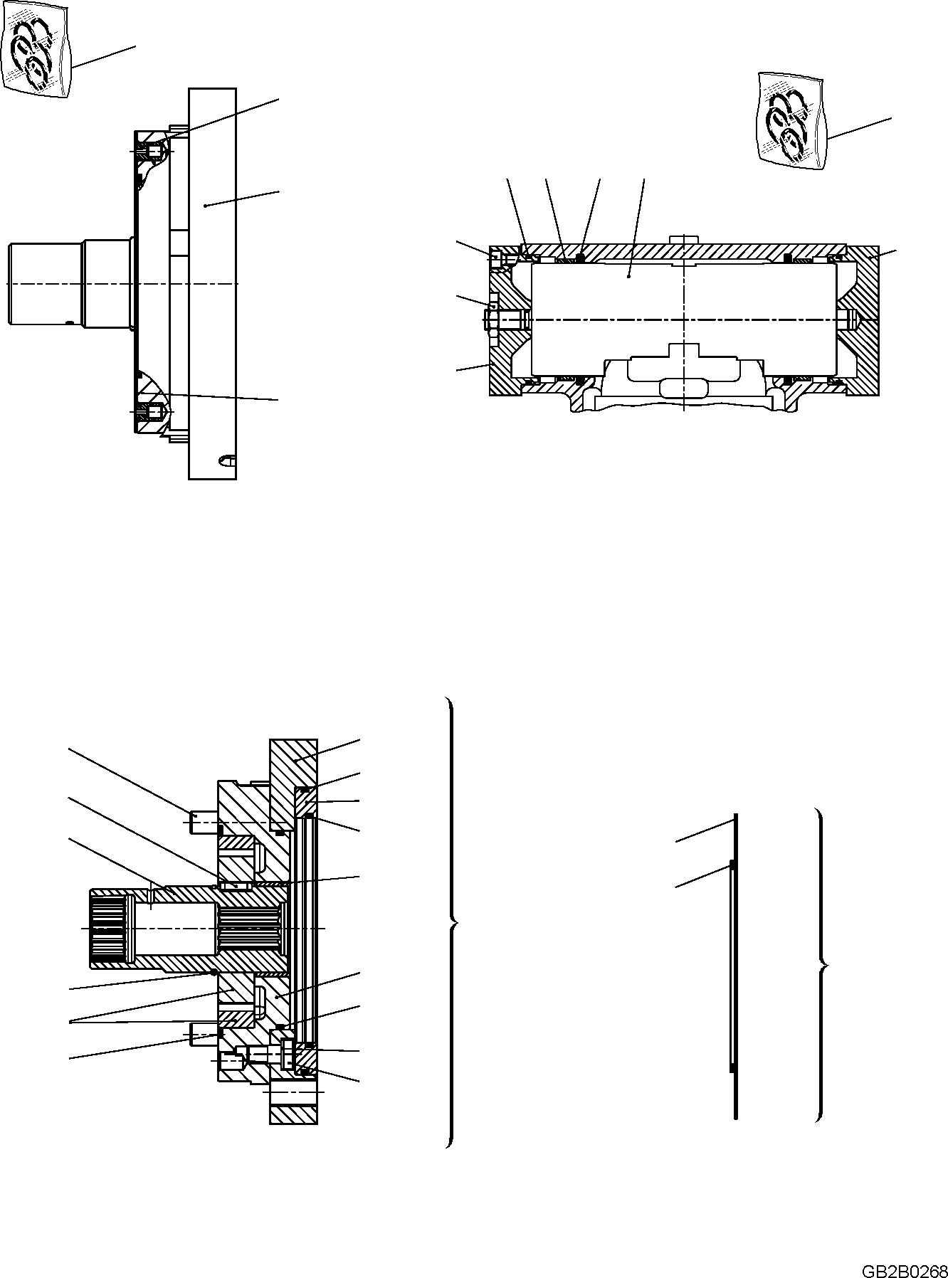 Wheel Loaders Komatsu / WA100M-8 S/N H11051 - UP(WA100M8) / HST HYDRAULIC, HYDRAULIC PUMP, INNER PARTS (3/5)(F4430-002006 : F4430-002006)
