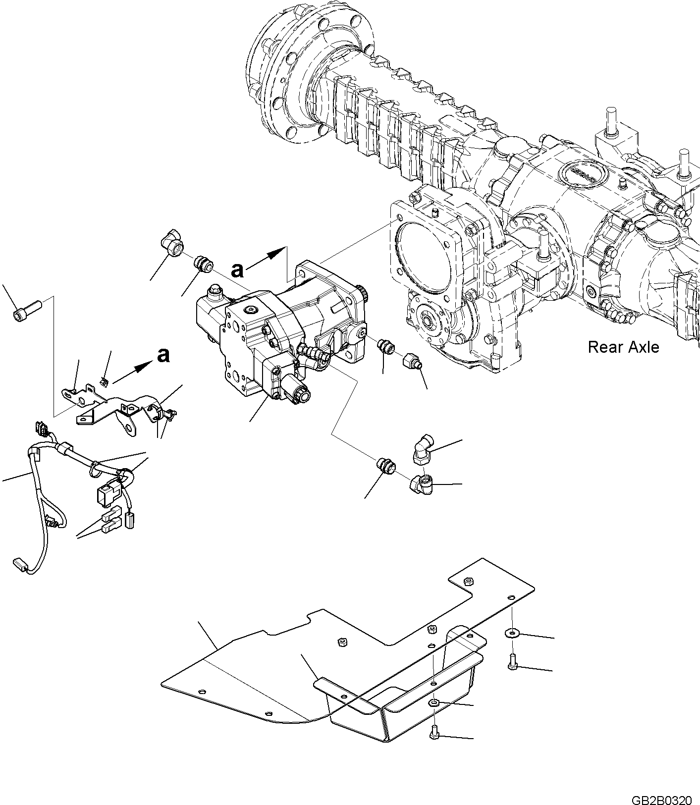 Wheel Loaders Komatsu / WA100M-8 S/N H11051 - UP(WA100M8) / HST HYDRAULIC, HYDRAULIC MOTOR, FIXING PARTS(F4430-002002 : F4430-002002)