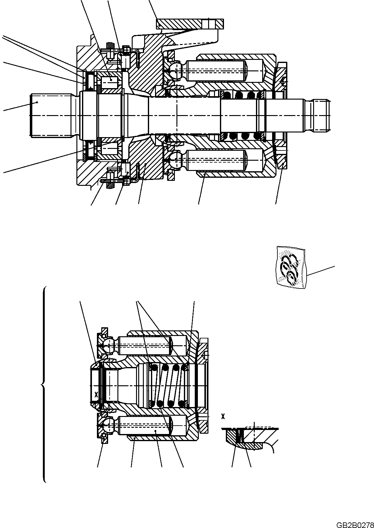 Wheel Loaders Komatsu / WA100M-8 S/N H11051 - UP(WA100M8) / HST HYDRAULIC, HYDRAULIC PUMP, INNER PARTS (2/5)(F4430-002005 : F4430-002005)