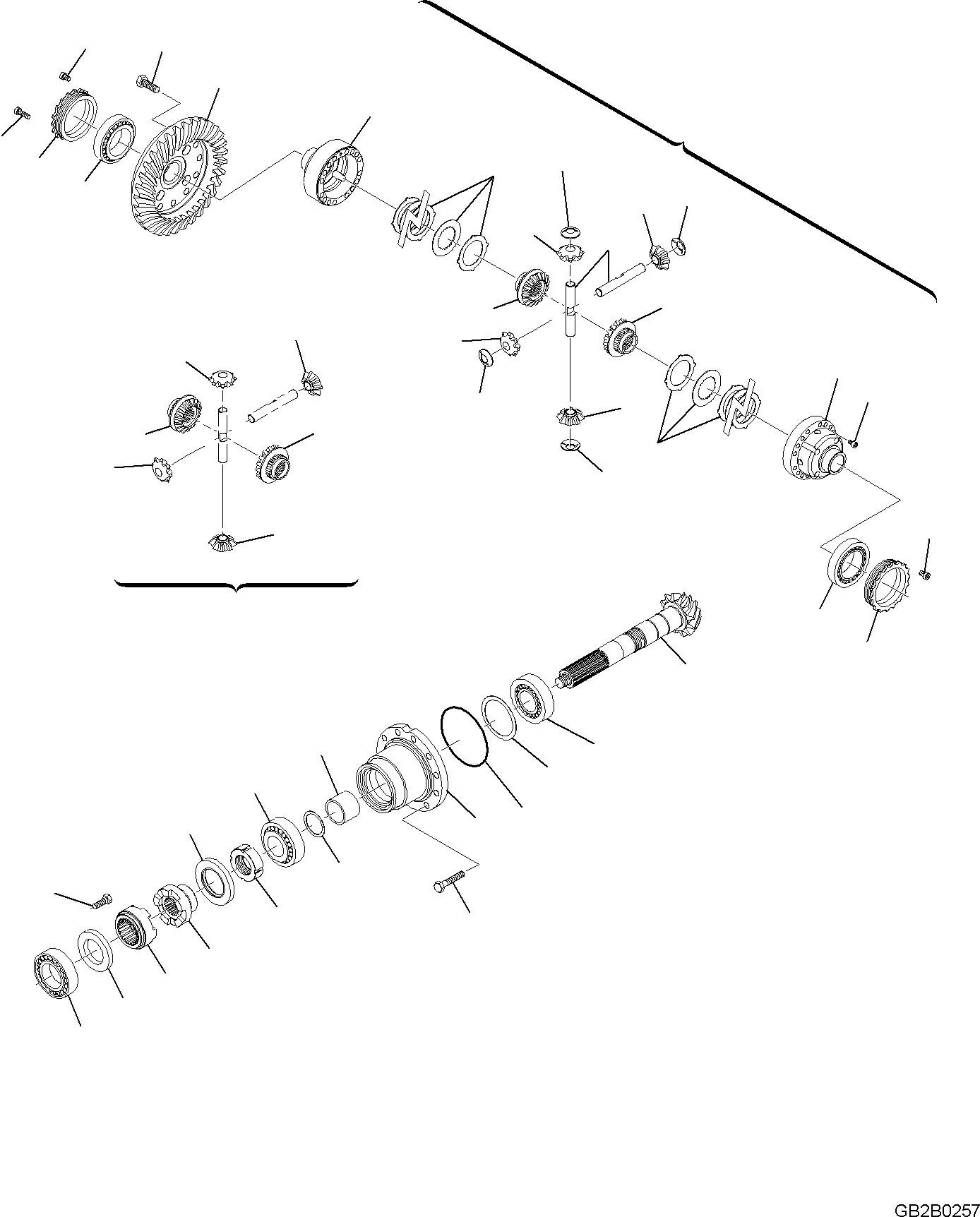 Wheel Loaders Komatsu / WA100M-8 S/N H11051 - UP(WA100M8) / REAR AXLE, DIFFERENTIAL(F4500-001003 : F4500-001003)