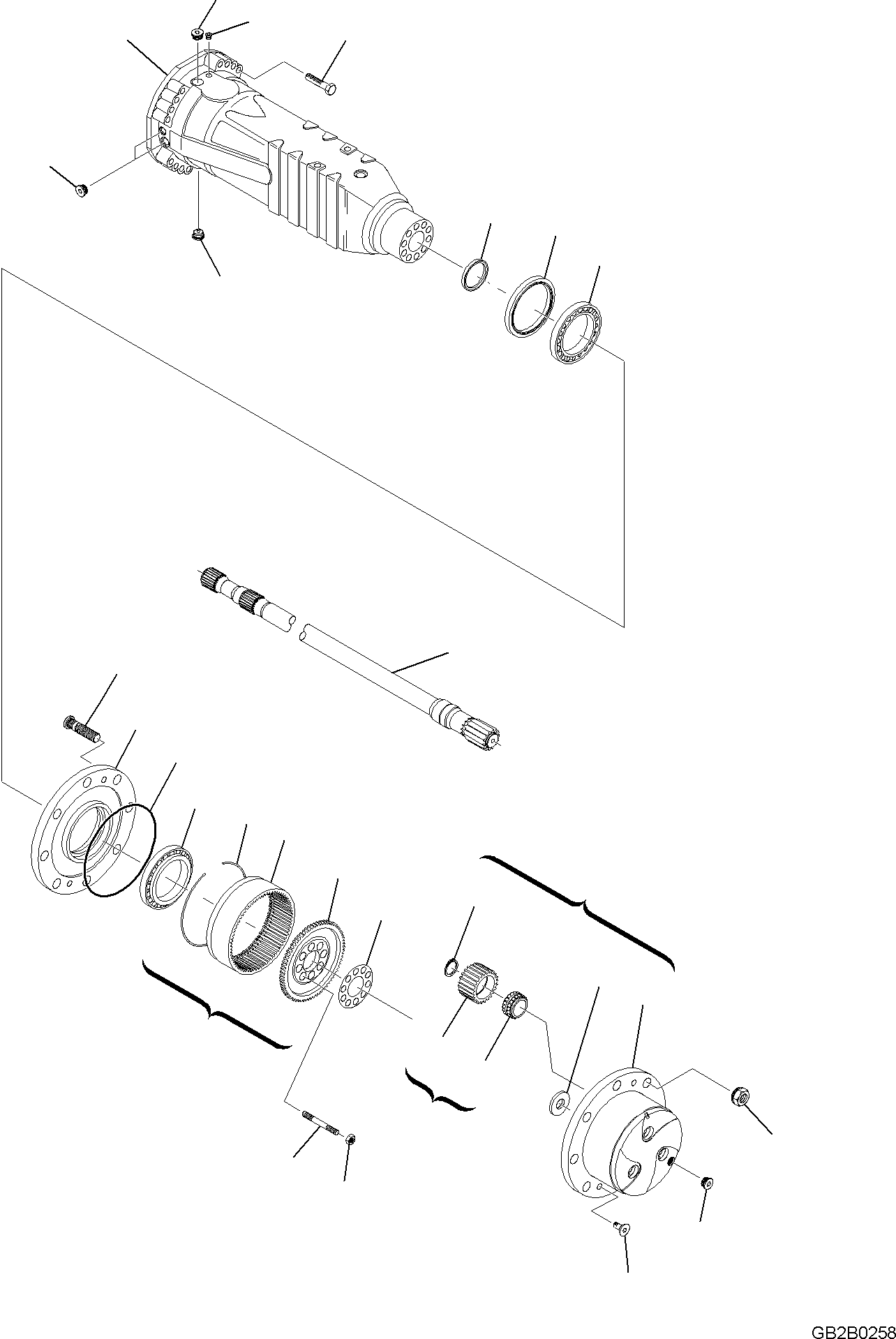 Wheel Loaders Komatsu / WA100M-8 S/N H11051 - UP(WA100M8) / REAR AXLE, HUB REDUCTION(F4500-003006 : F4500-003006)